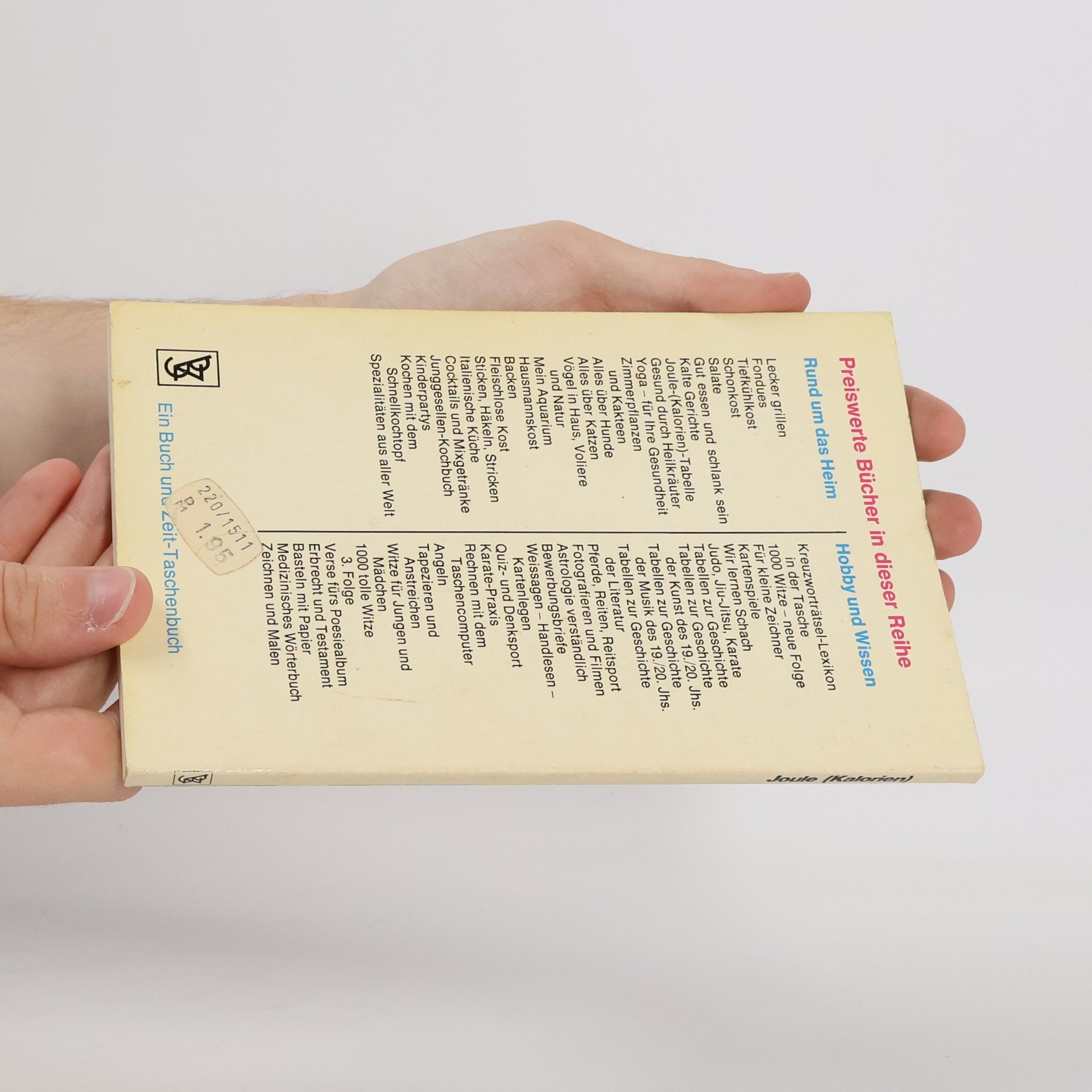 Autorenkollektiv Tabellen für Joule (Kalorien)