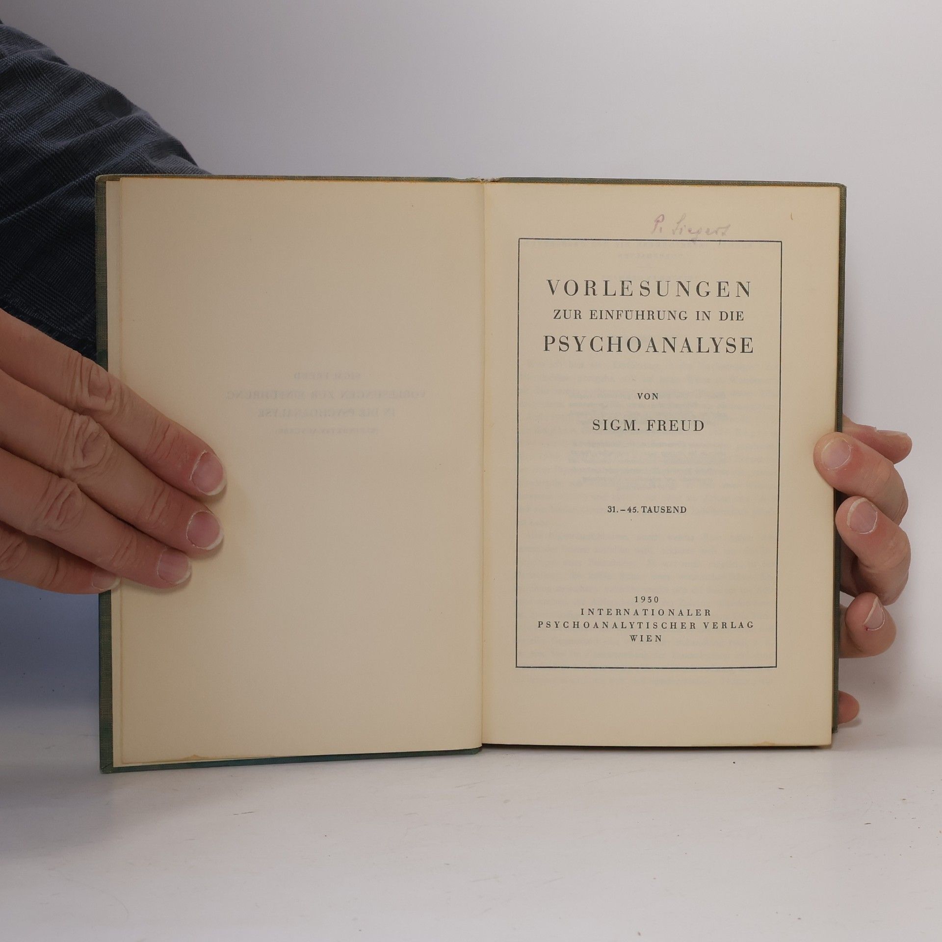 Sigmund Freud Vorlesungen zur Einführung in die Psychoanalyse