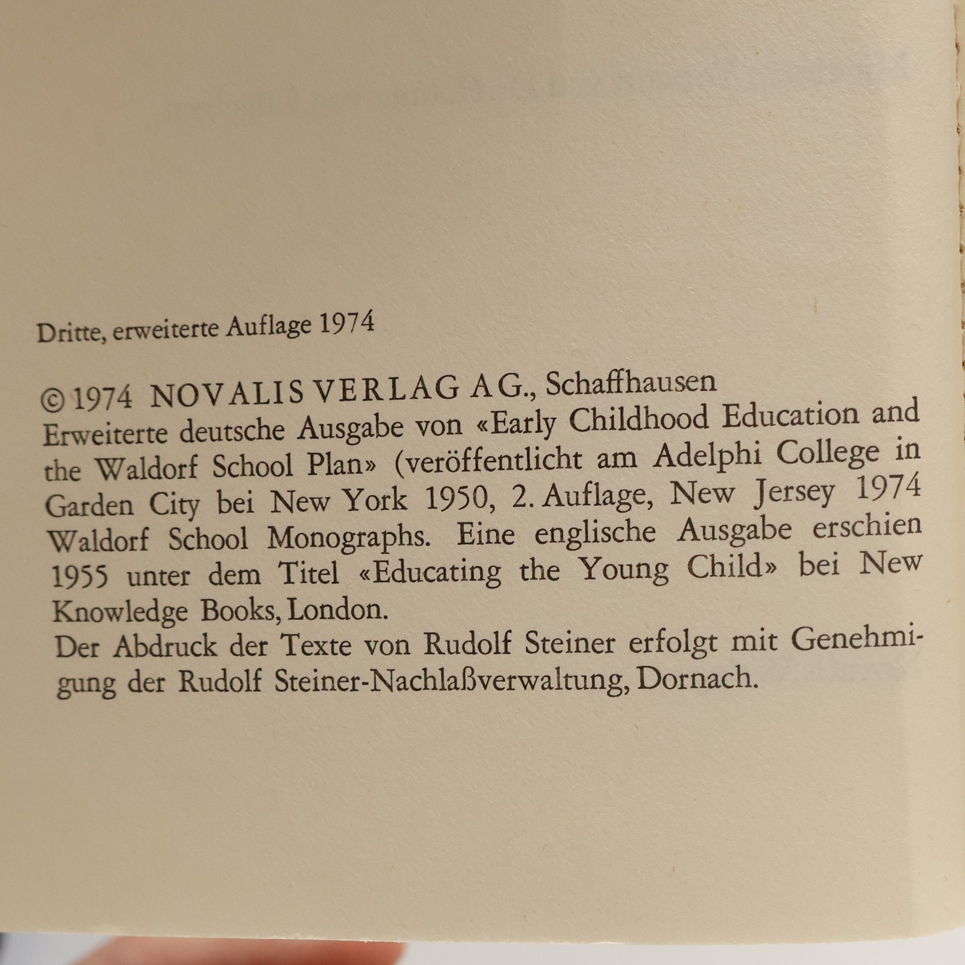 Elisabeth M. Grunelius Erziehung im frühen Kindesalter