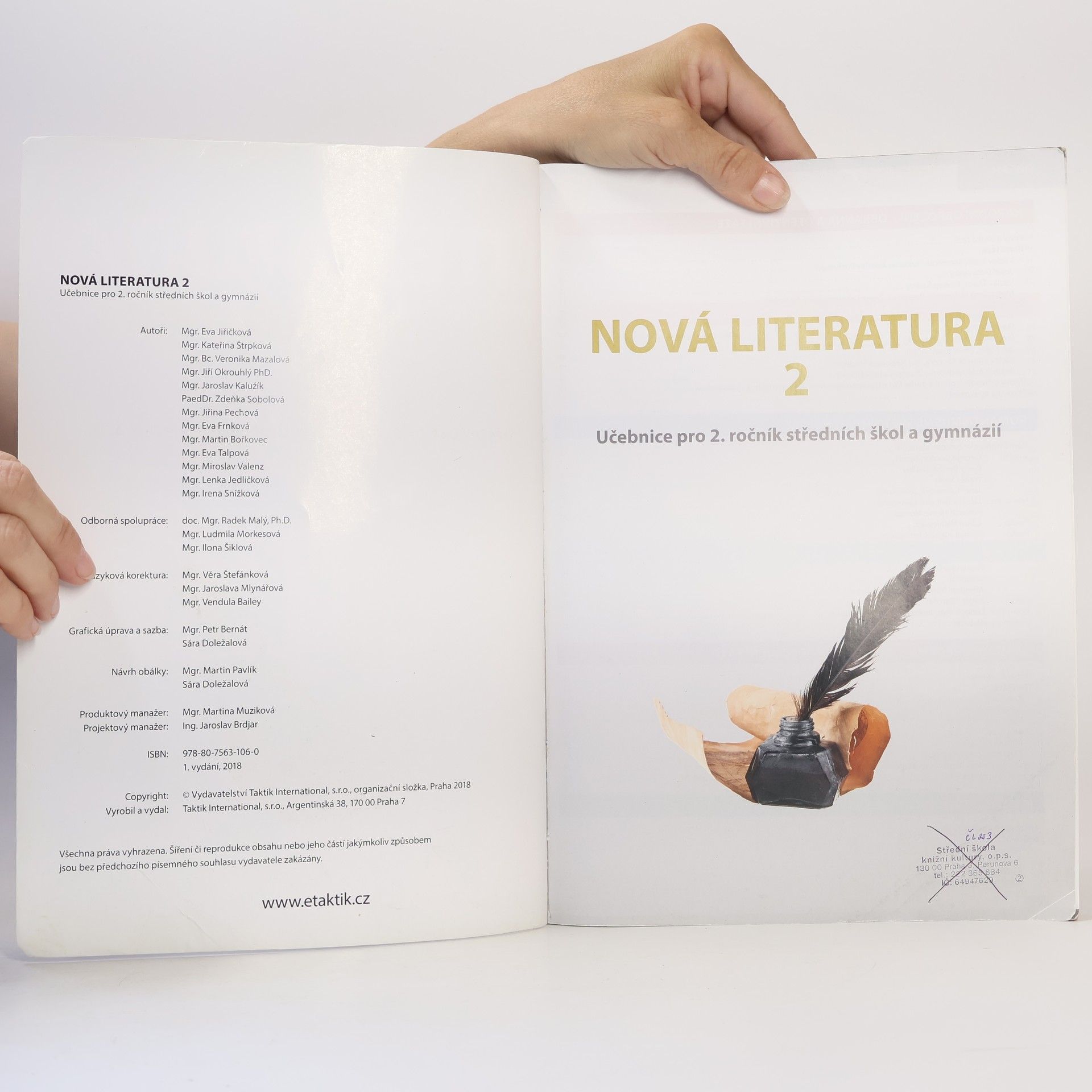 Eva Matylda Jiřičková Nová literatura pro 2.ročník SŠ. Učebnice