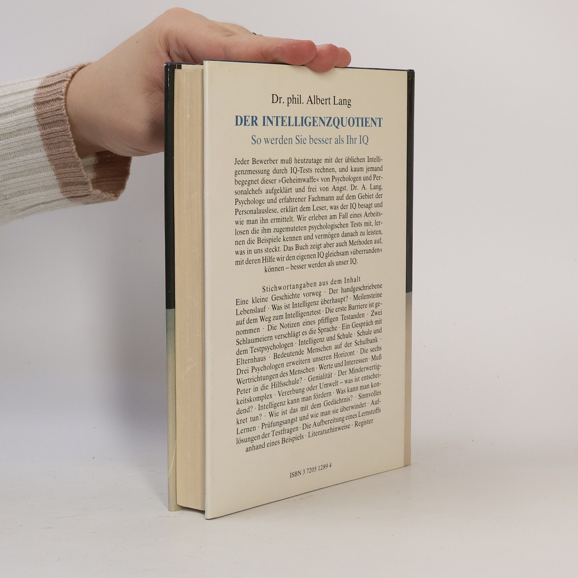 Albert Lang Der Intelligenz-Quotient