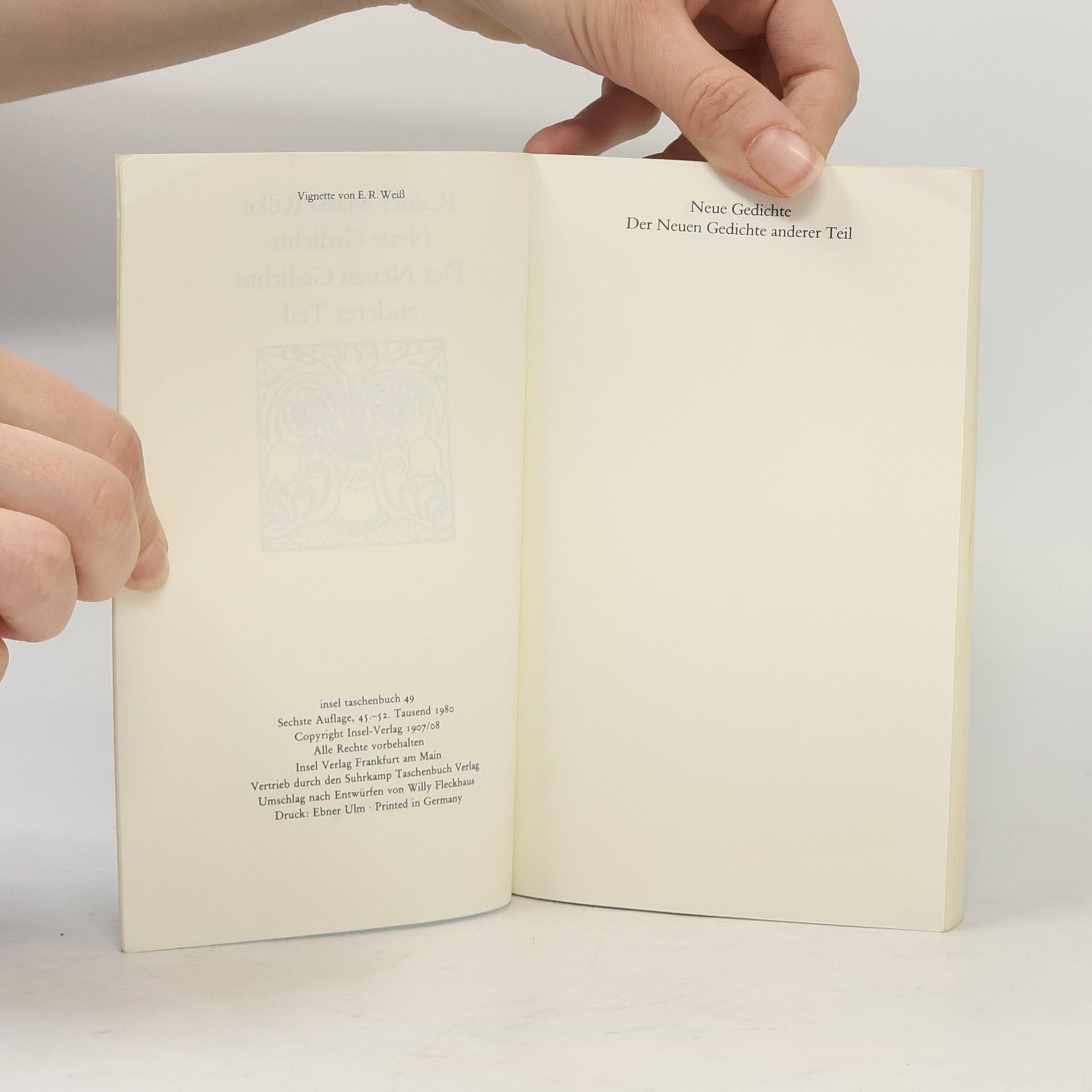 Rainer Maria Rilke Neue Gedichte