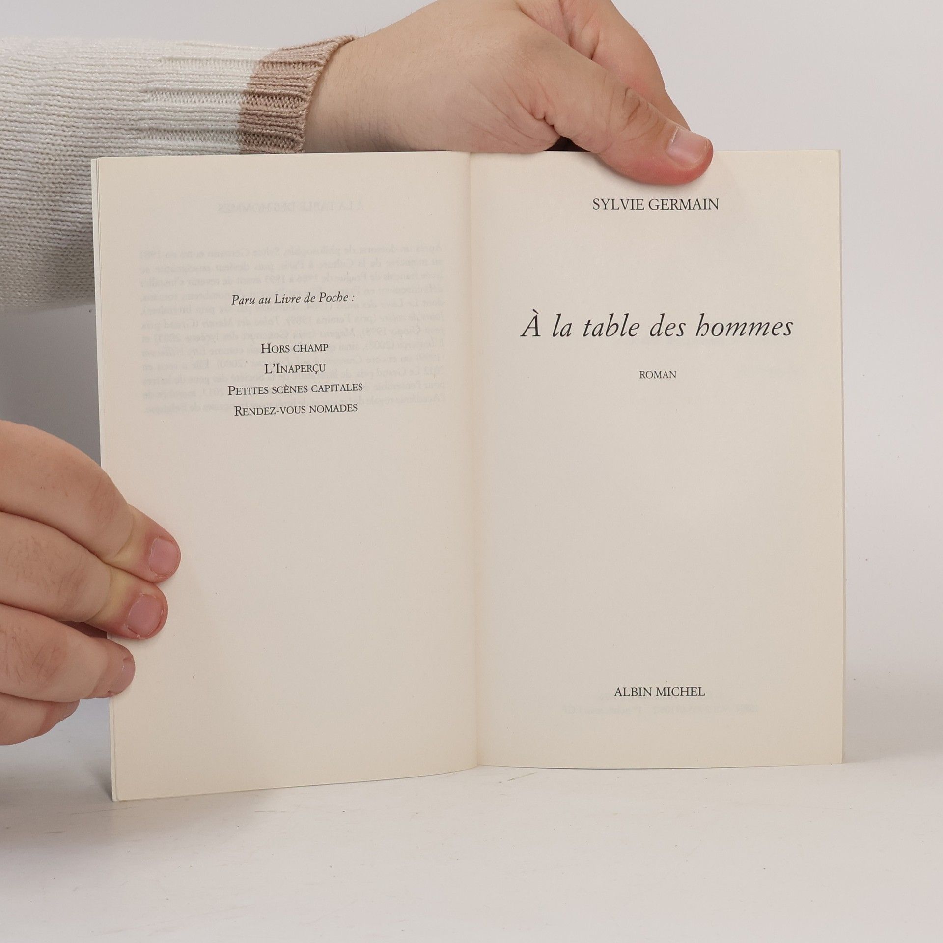 Sylvie Germain À la table des hommes