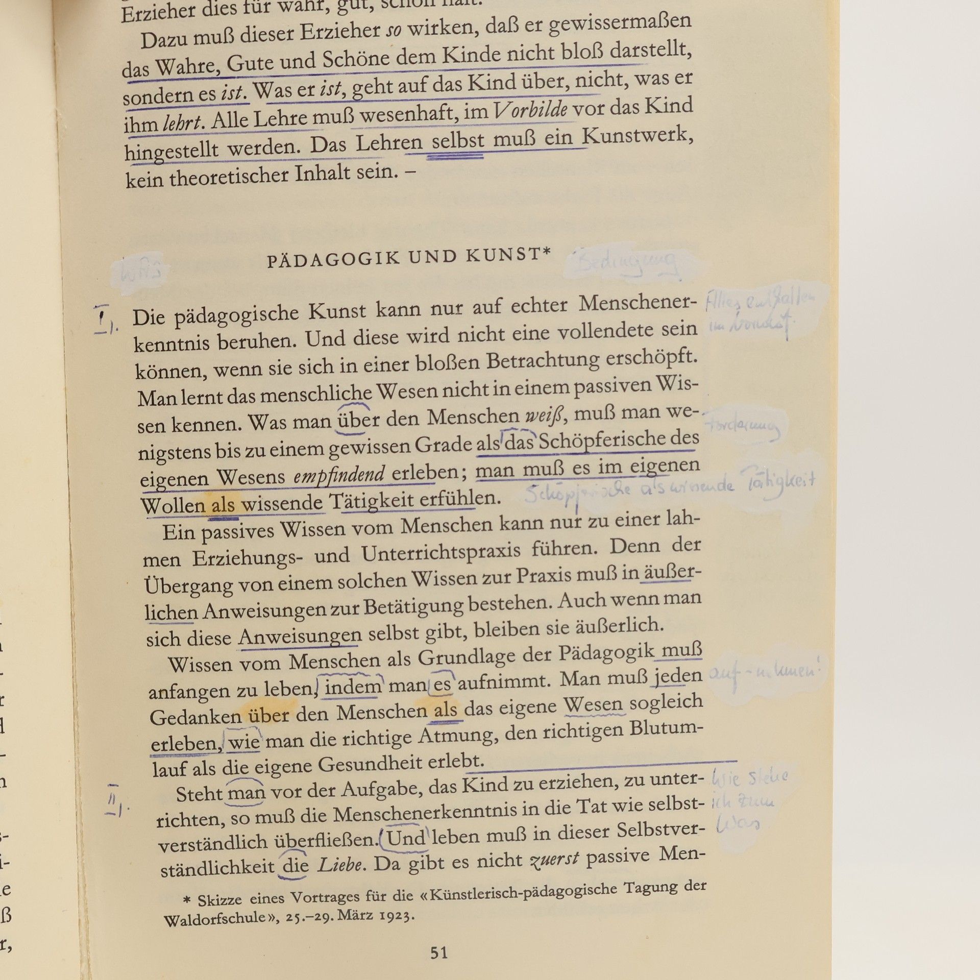 Rudolf Steiner Die Erziehung des Kindes vom Gesichtspunkte der Geisteswissenschaft