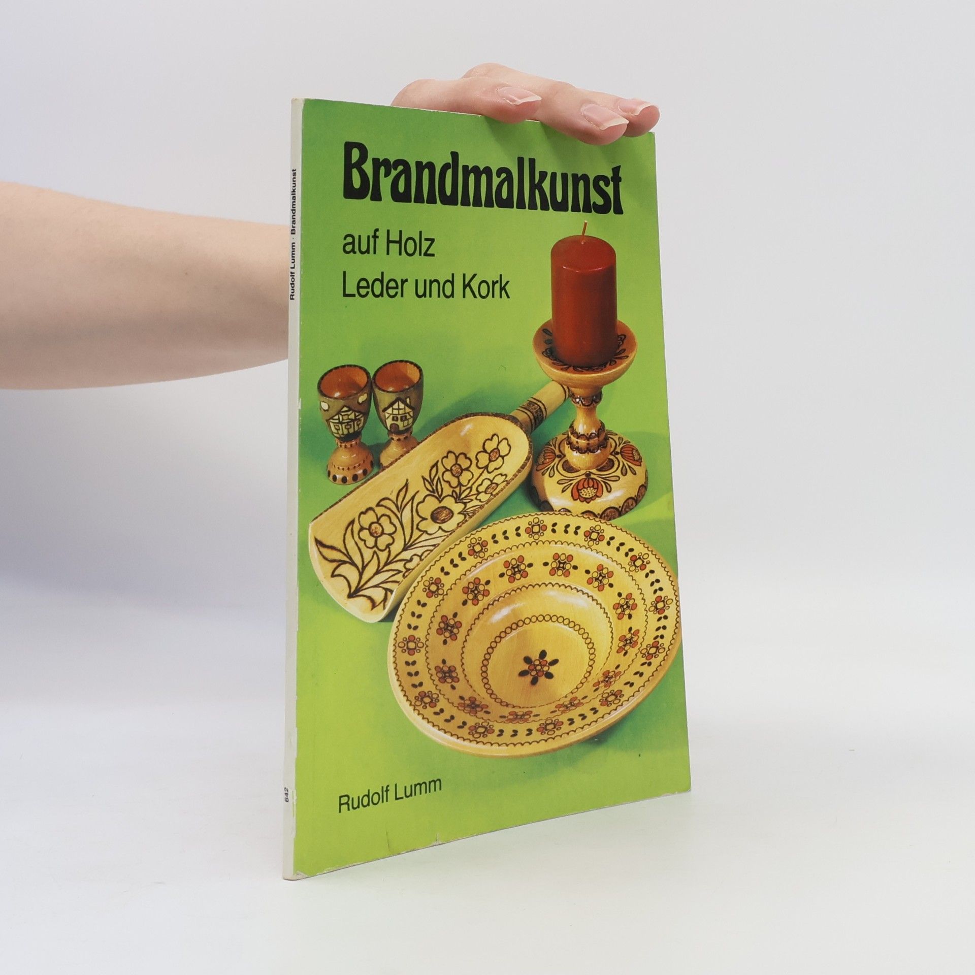 Brandmalkunst auf Holz. Leder und Kork