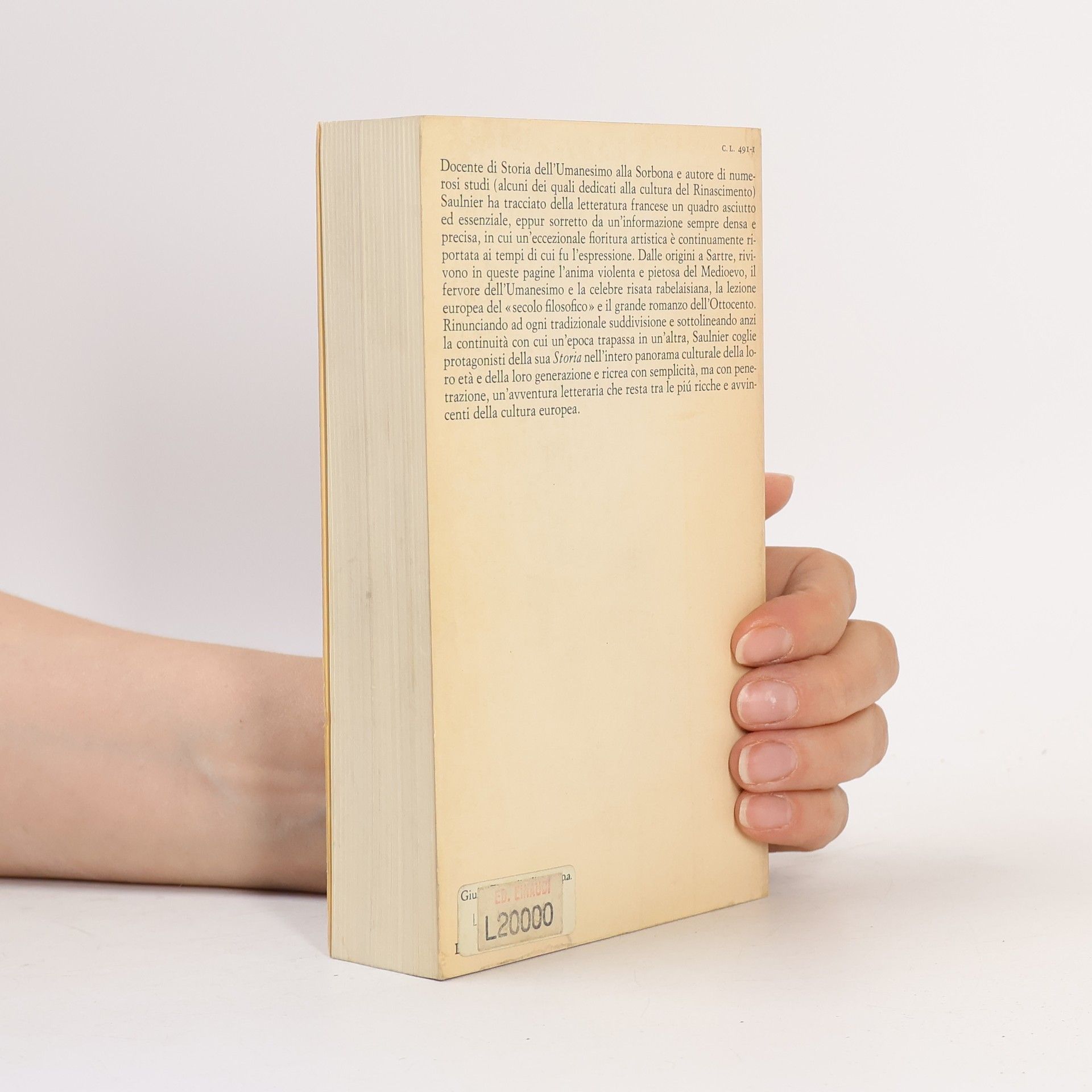 V. L. Saulnier Storia della letteratura francese