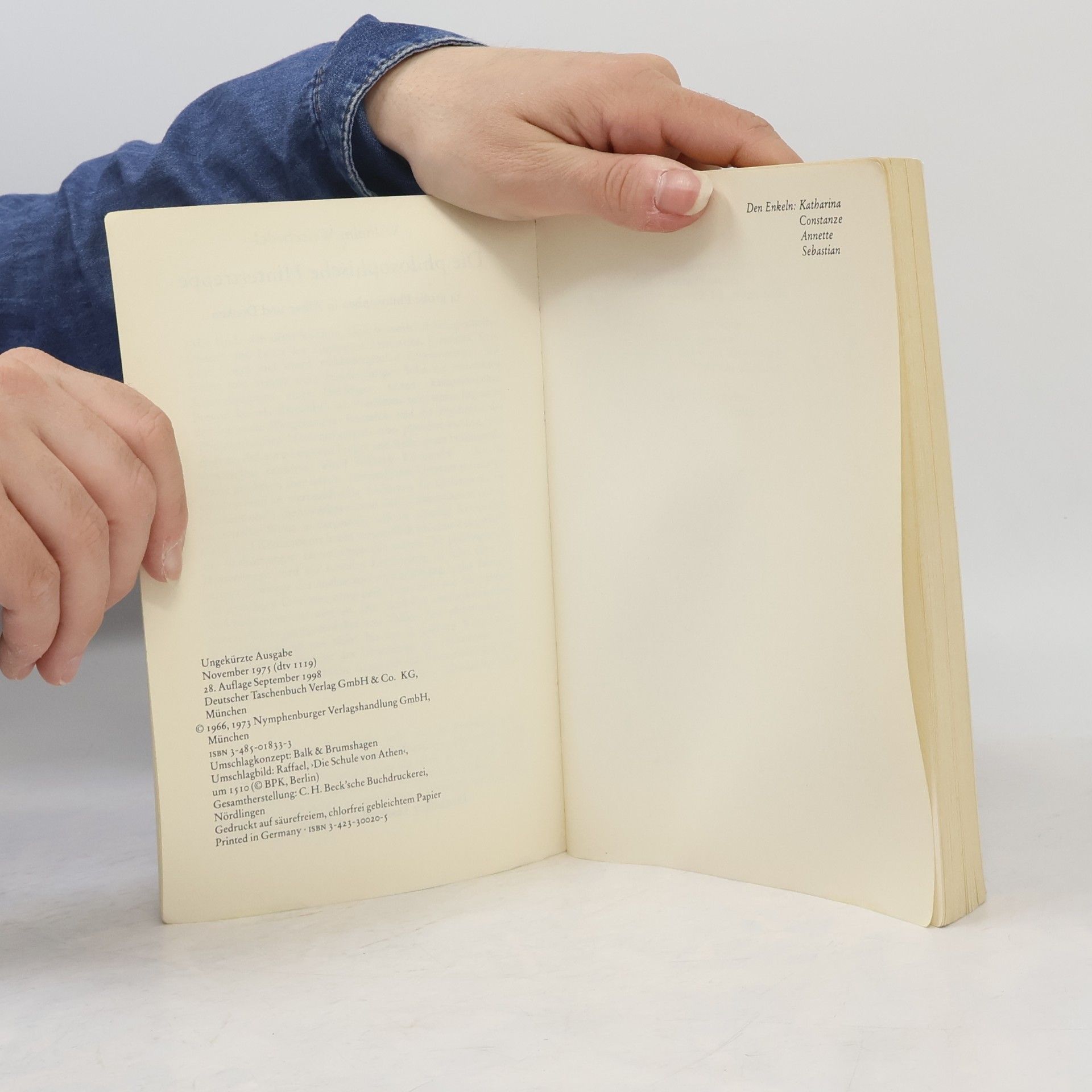 Wilhelm Weischedel Die philosophische Hintertreppe