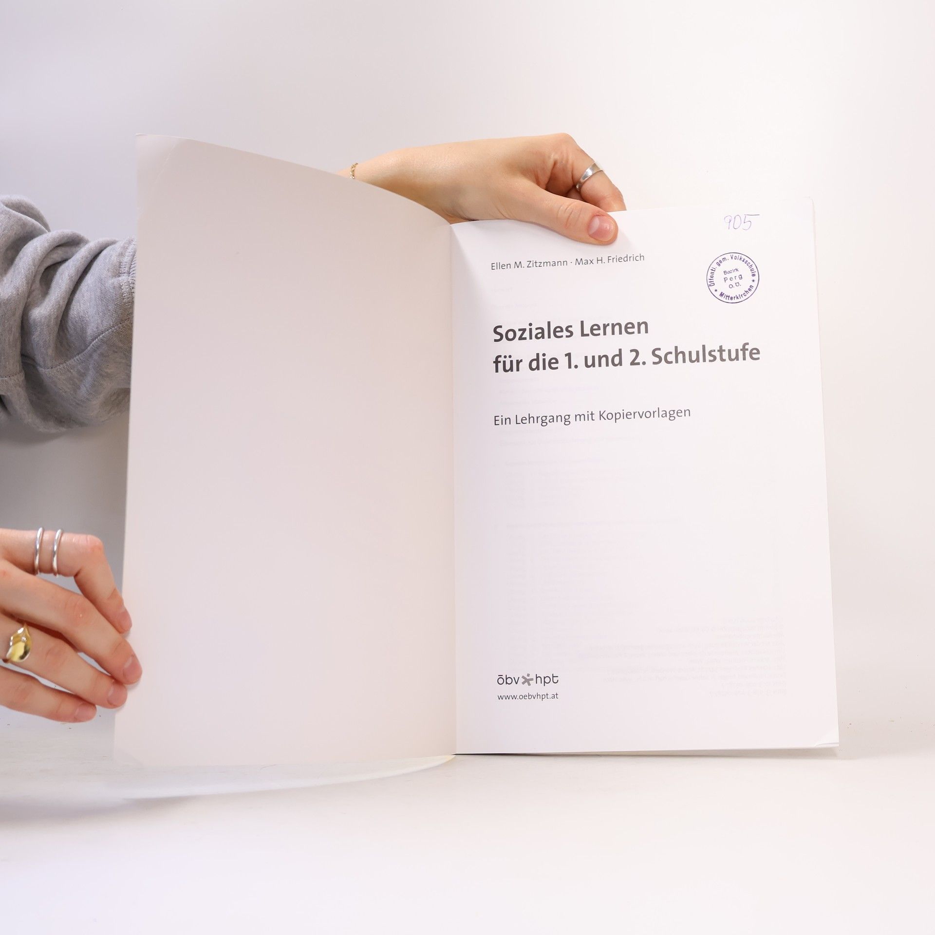 Ellen M. Zitzmann Soziales Lernen für die 1. und 2. Schulstufe