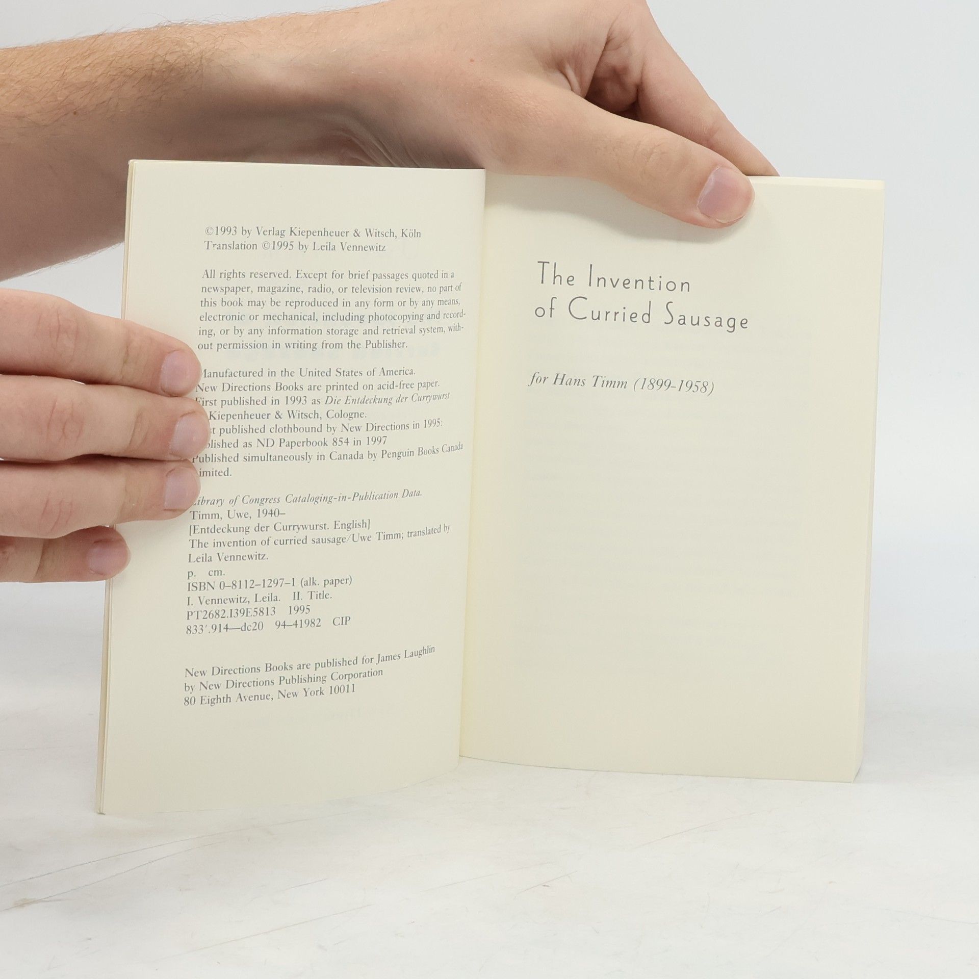 Uwe Timm The Invention of Curried Sausage