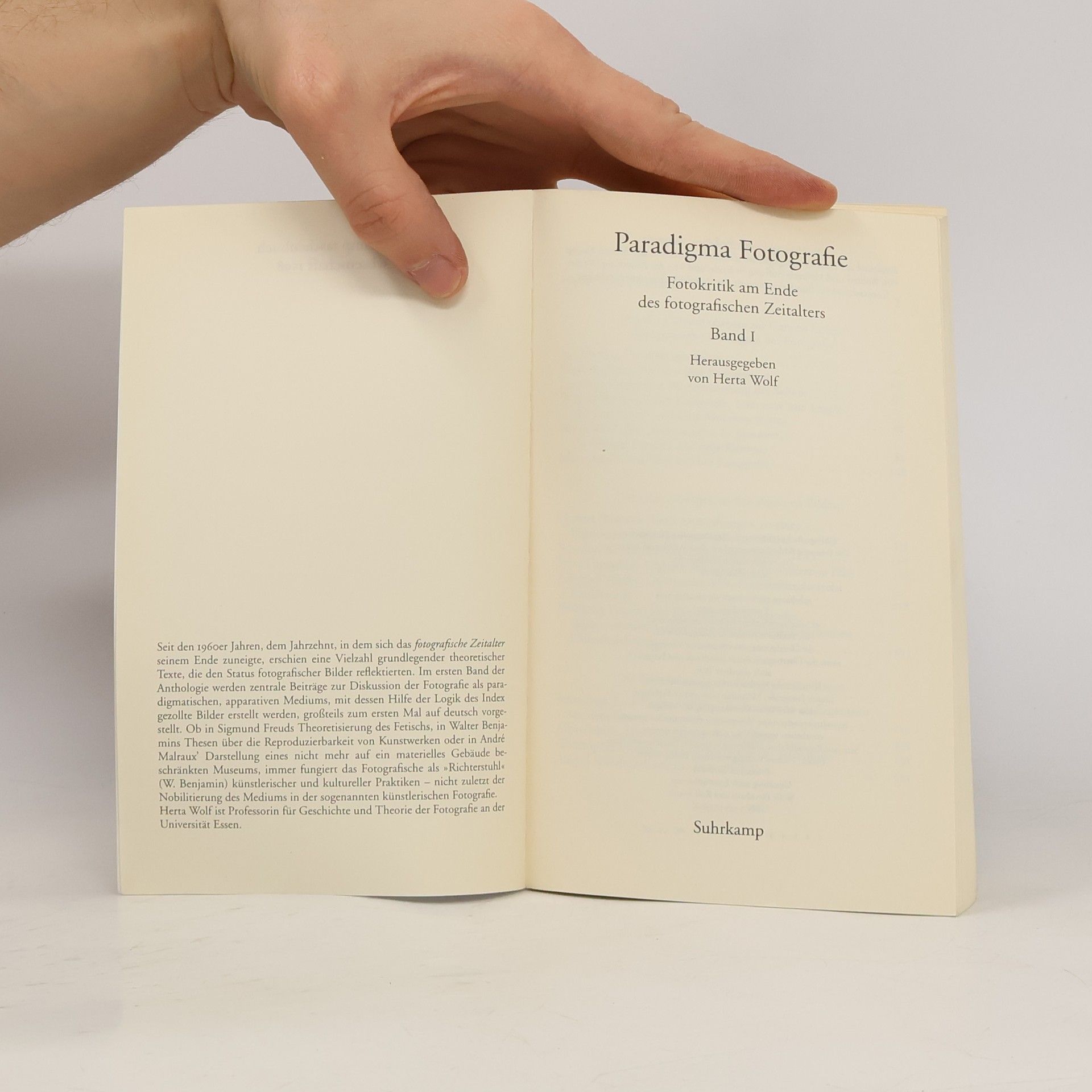 Herta Wolf Suhrkamp Taschenbuch Wissenschaft - 1: Paradigma Fotografie