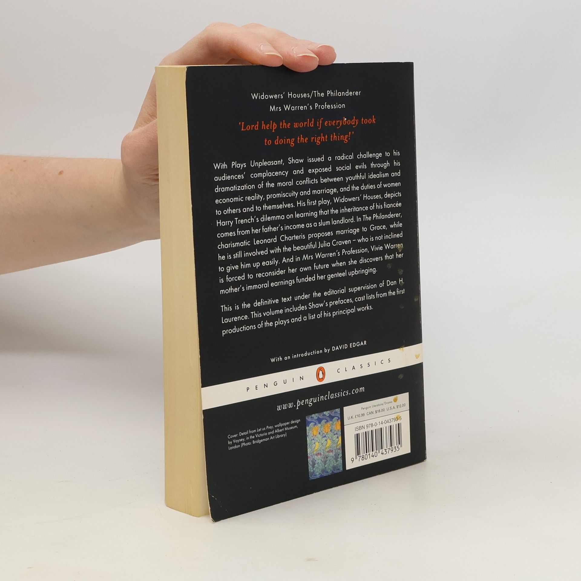 George Bernard Shaw Penguin Classics: Plays Unpleasant