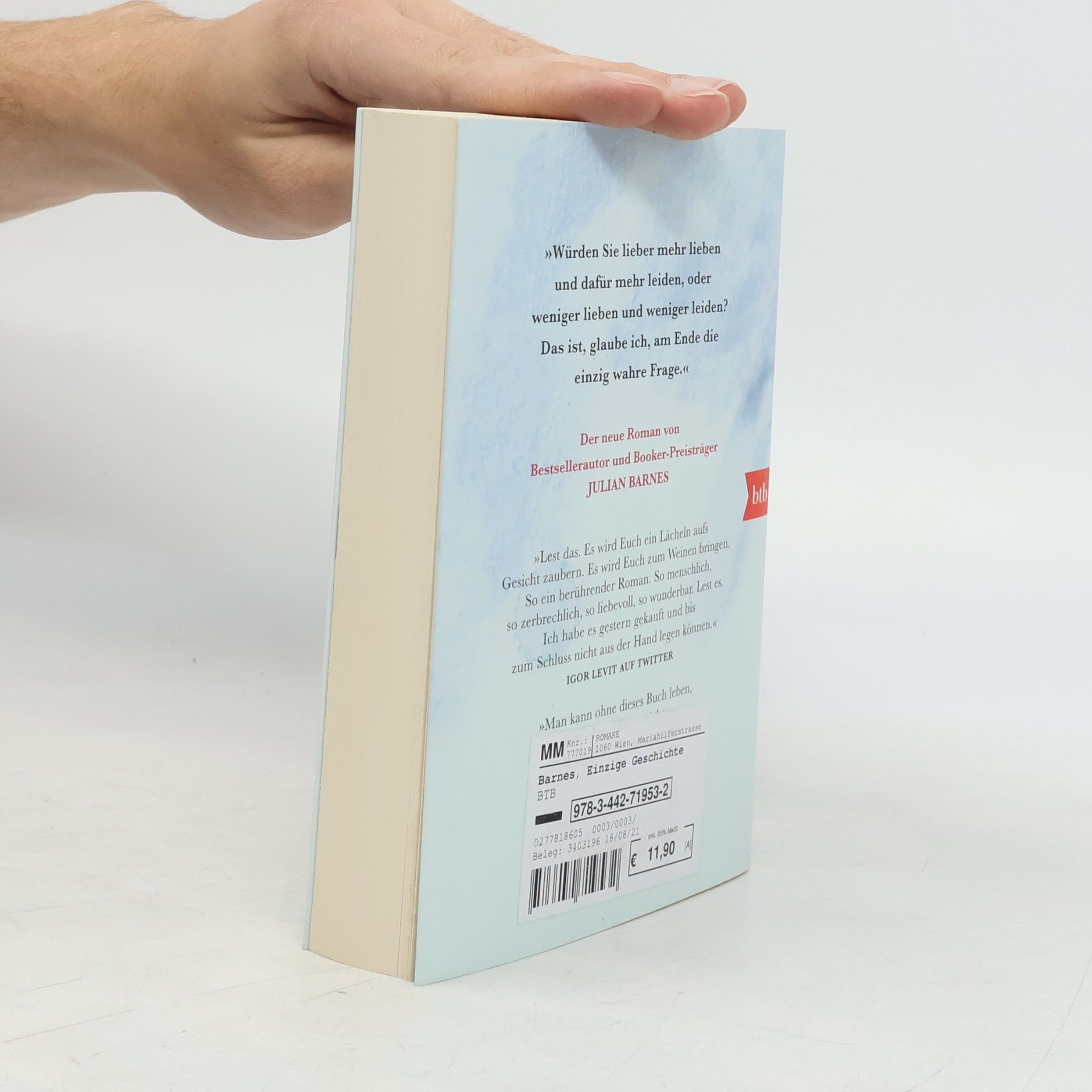 Julian Barnes Die einzige Geschichte