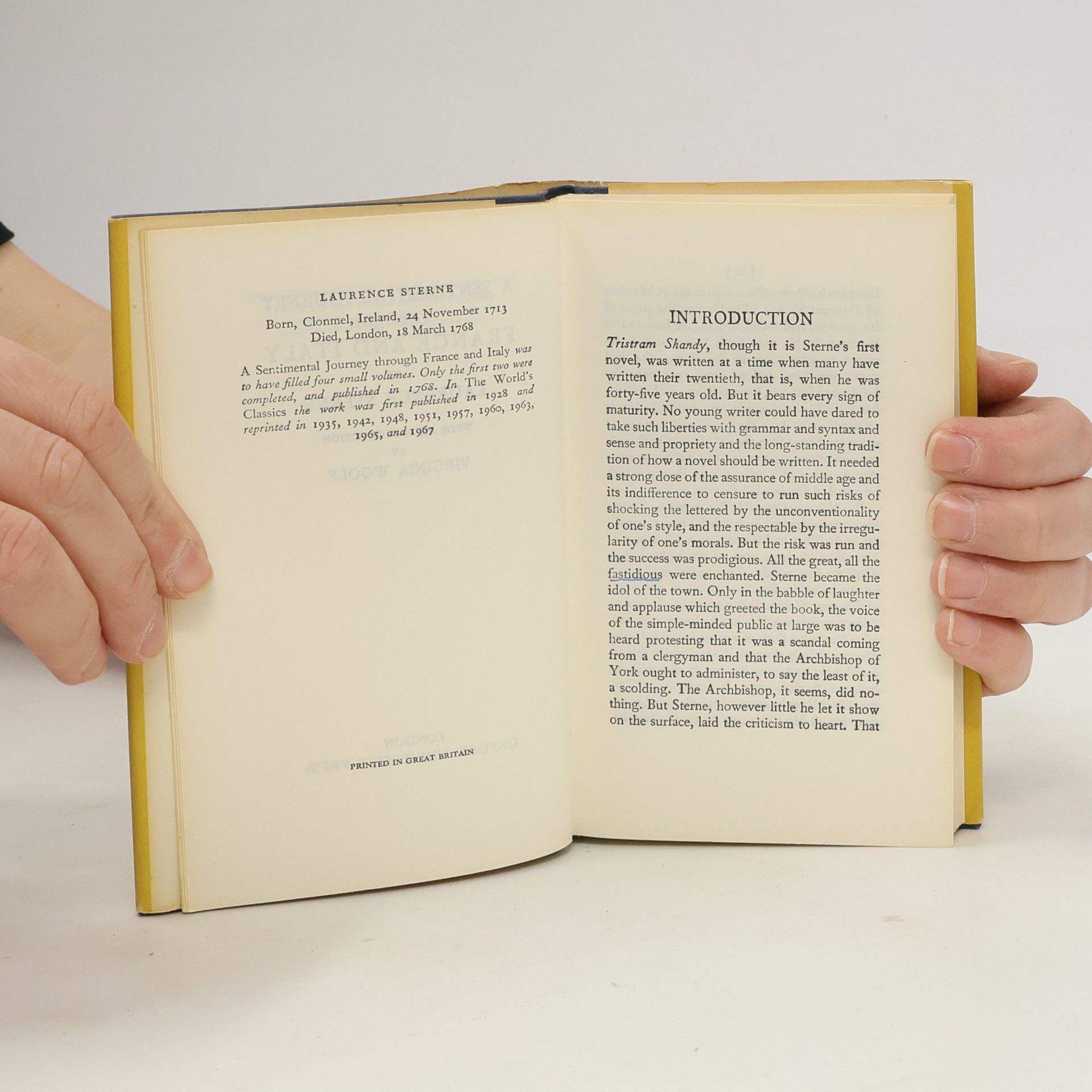 Laurence Sterne A Sentimental Journey Through France and Italy