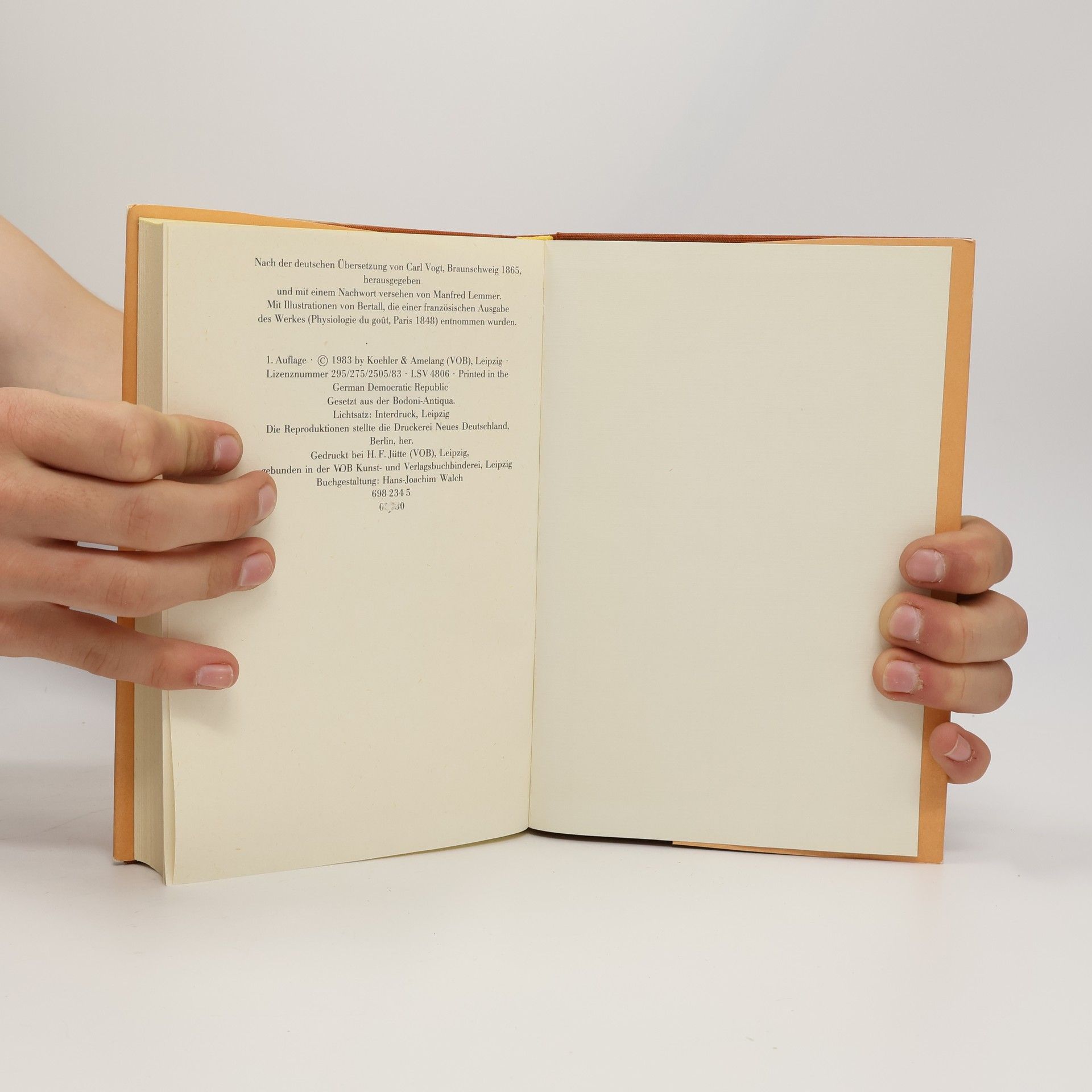 Jean Anthelme Brillat Savarin Physiologie des Geschmacks