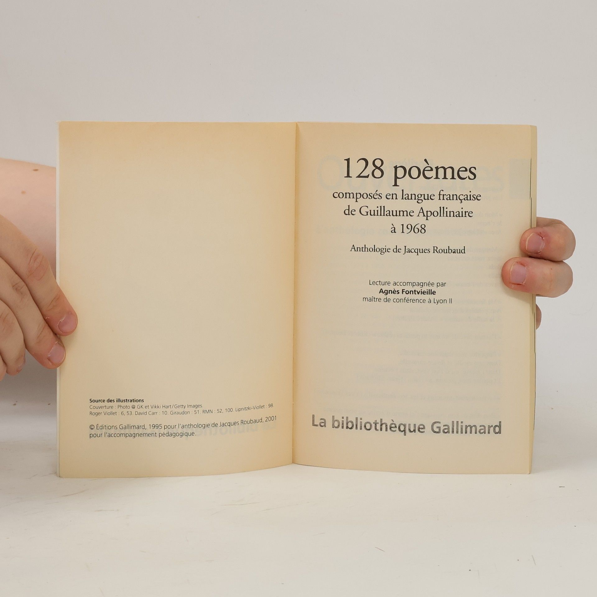 Jacques Roubaud La bibliothèque Gallimard - 82: 128 poèmes composés en langue française de Guillaume Apollinaire à 1968