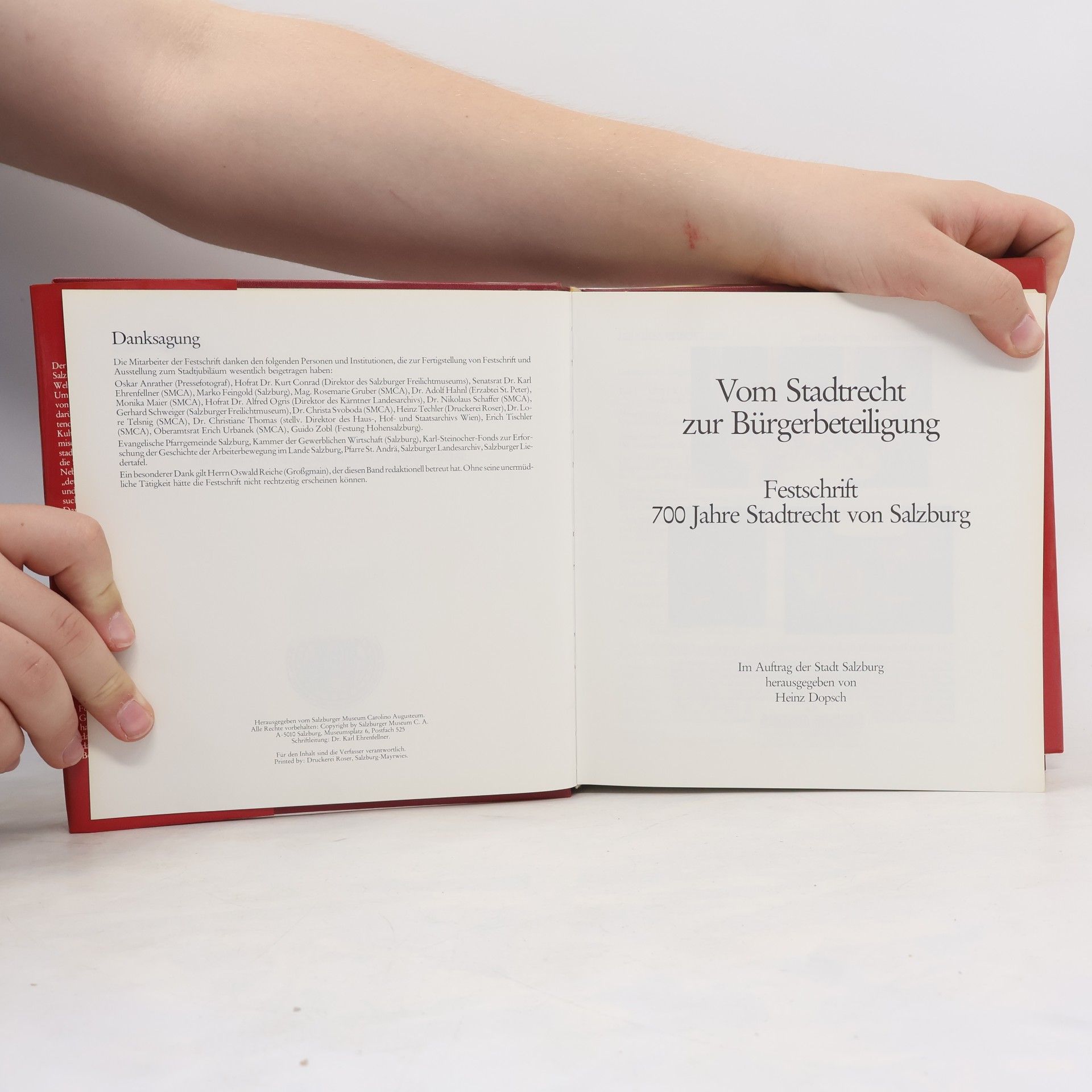 Autorenkollektiv Vom Stadtrecht zur Bürgerbeteiligung. Festschrift 700 Jahre Stadtrecht von Salzburg