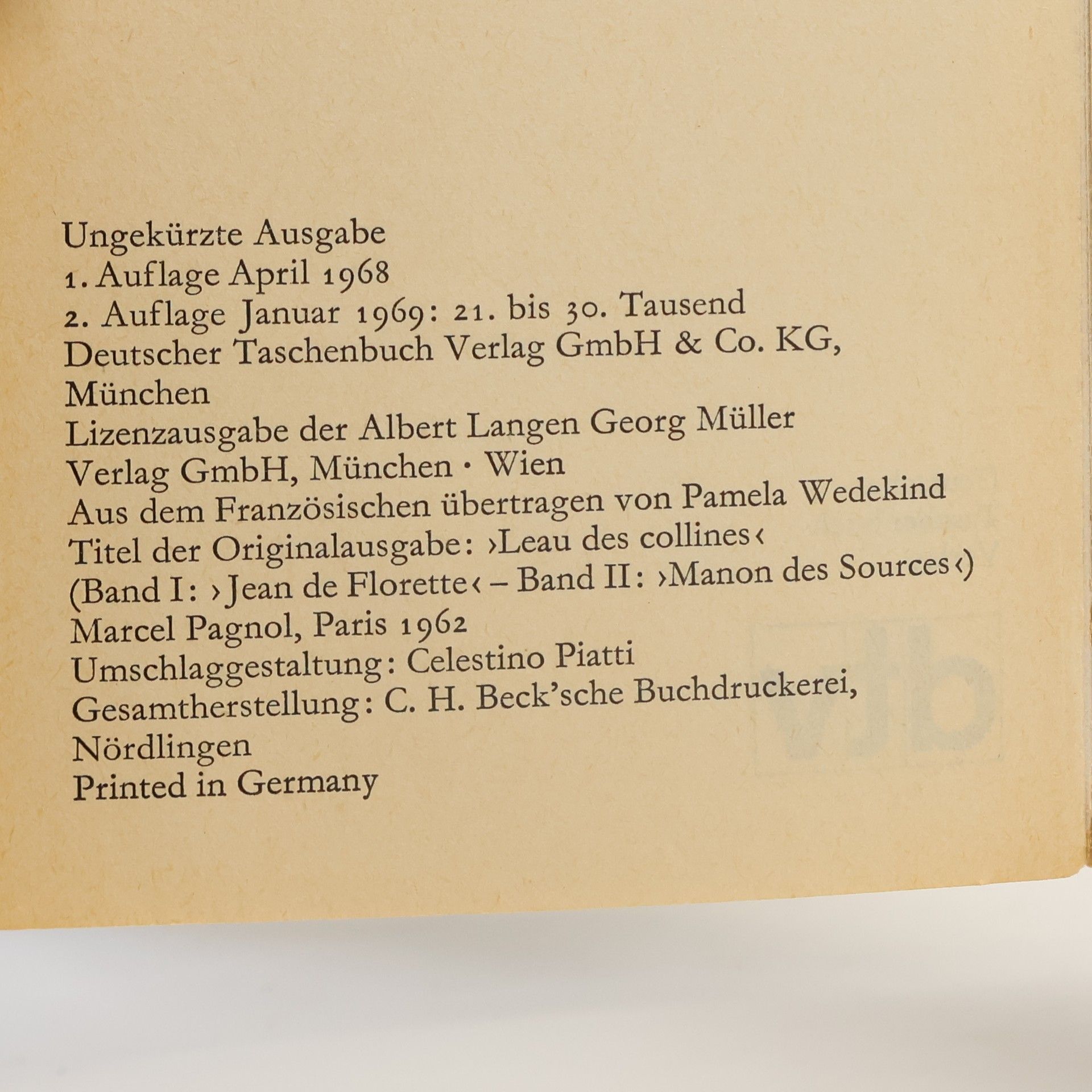 Marcel Pagnol Die Wasser der Hügel