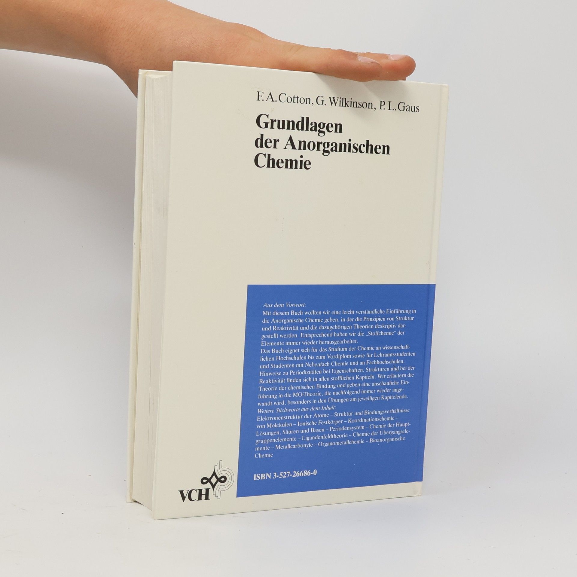 F. Albert Cotton Grundlagen der anorganischen Chemie