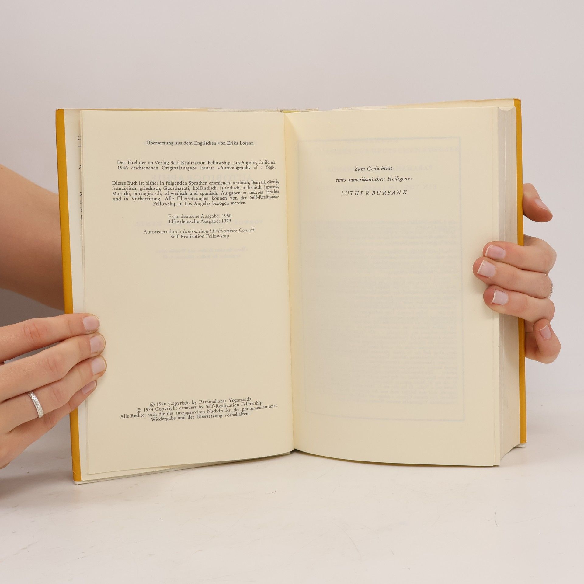 Paramhansa Yoganda Autobiographie eines Yogi