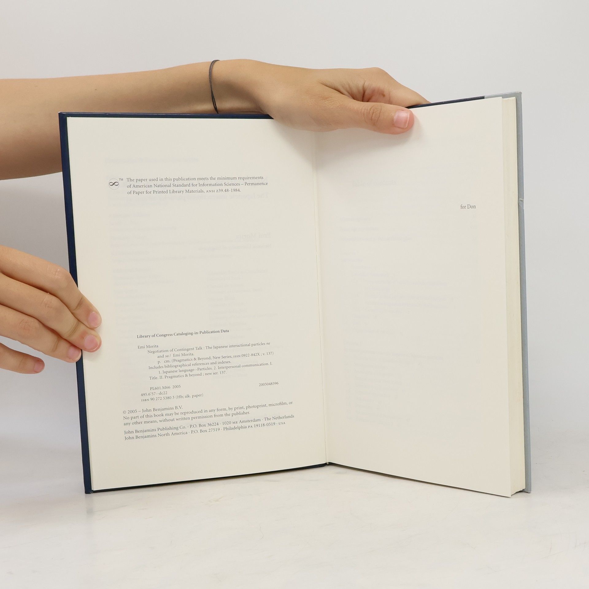 Emi Morita Pragmatics and Beyond New Series - 137: Negotiation of Contingent Talk