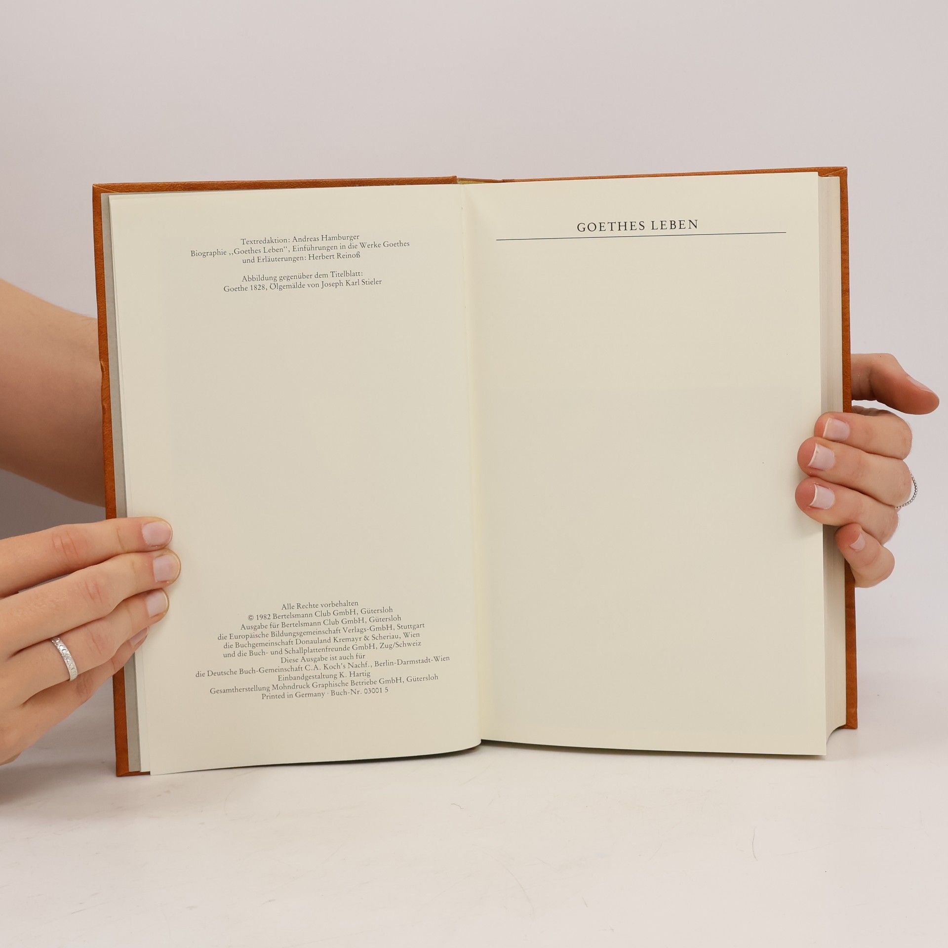 Johann Wolfgang von Goethe Goethe Werke 1