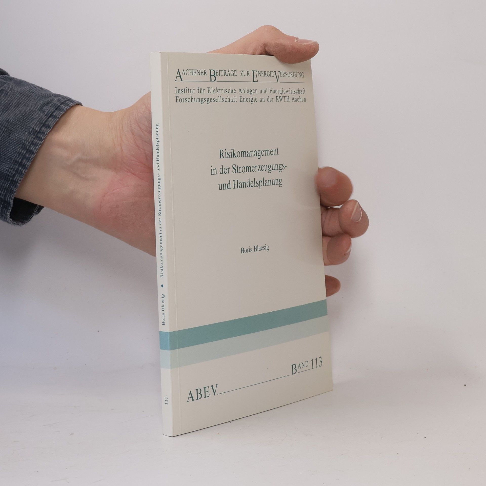 Boris Blaesig Aachener Beiträge zur Energieversorgung - 113: Risikomanagement in der Stromerzeugungs- und Handelsplanung