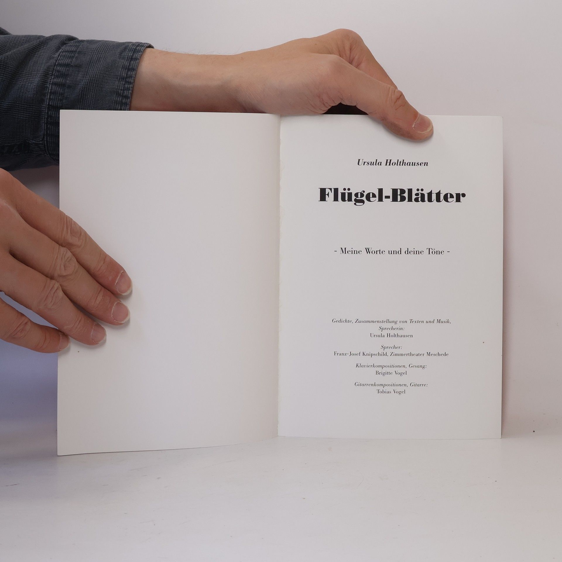 Ursula Holthausen Flügel-Blätter: Meine Worte und Deine Töne