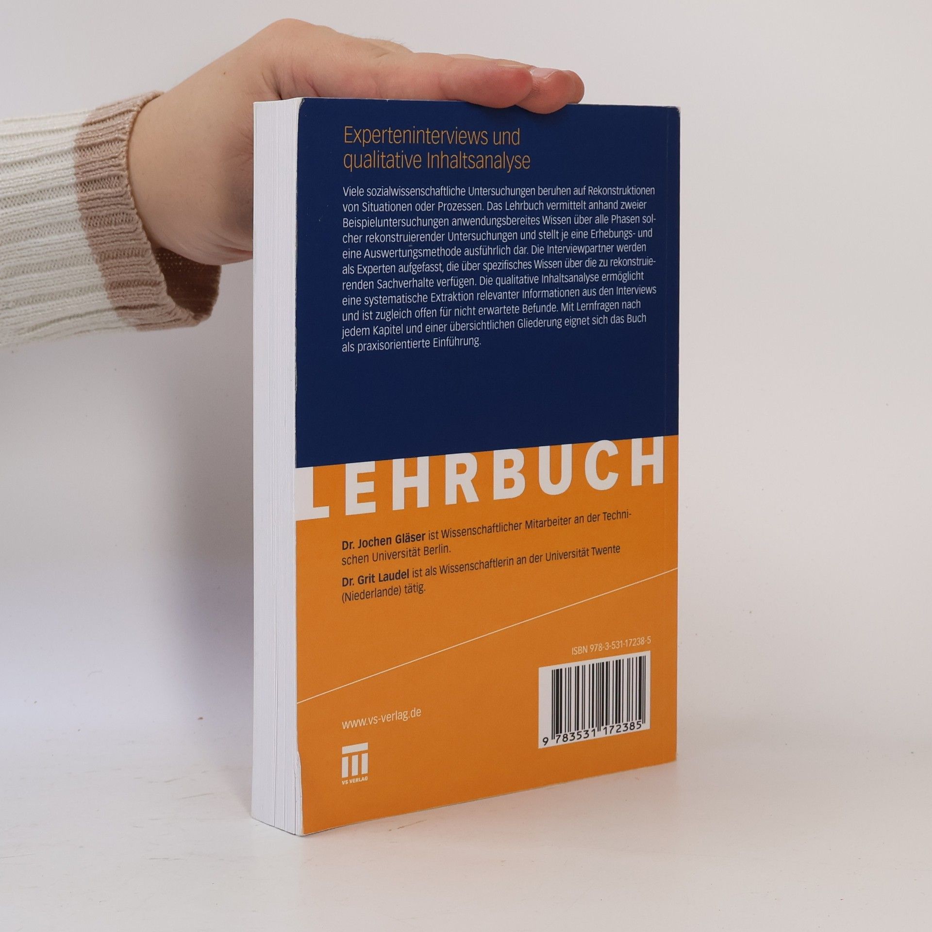 Jochen Gläser Experteninterviews und qualitative Inhaltsanalyse