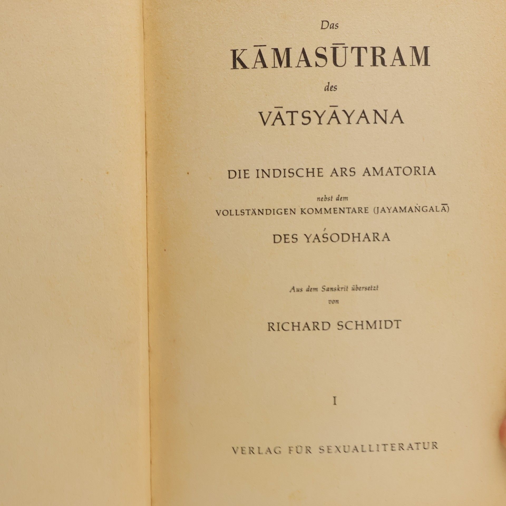 Richard Schmidt Kamasutram I. Das indische Lehrbuch der Liebe