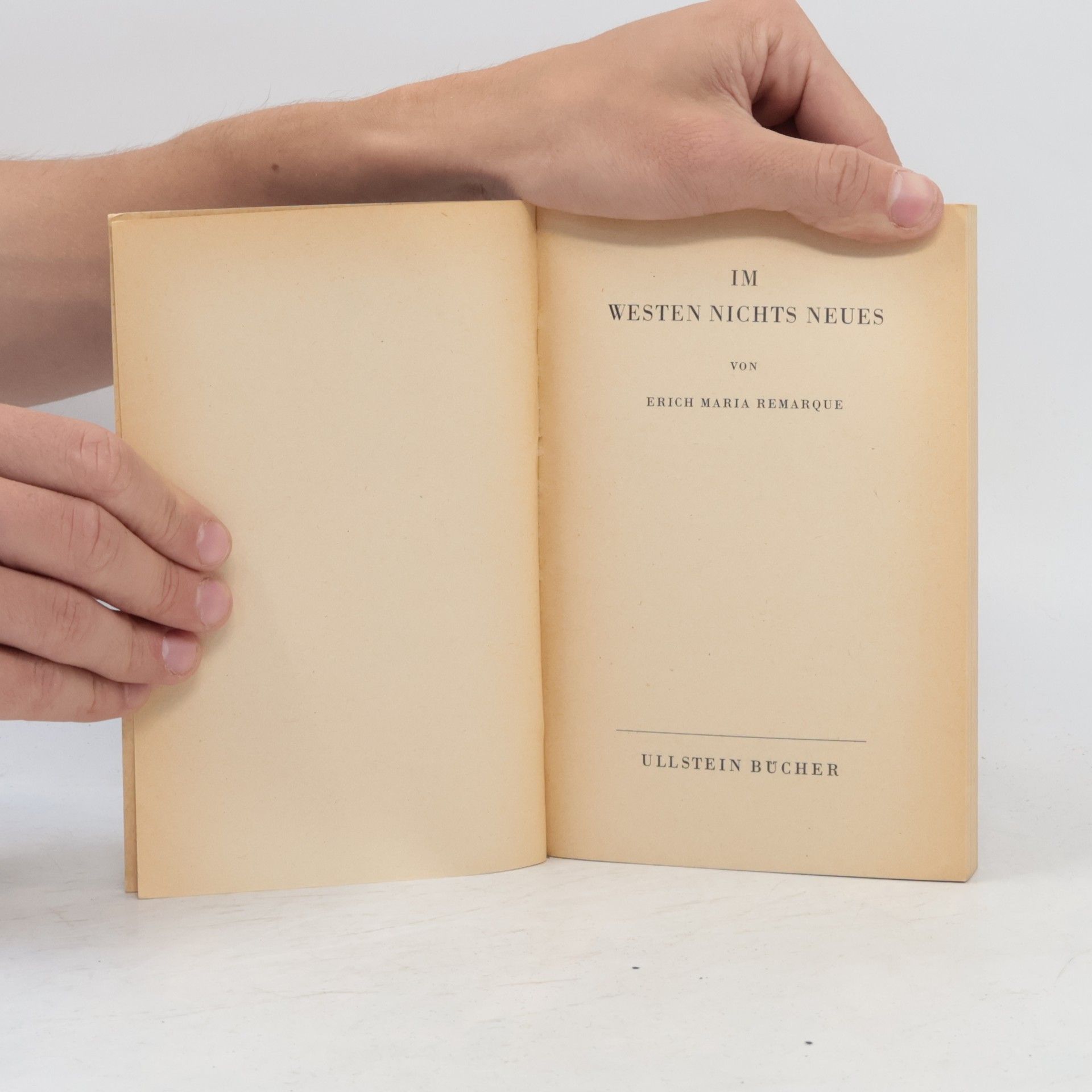 Erich Maria Remarque Im Westen nichts Neues