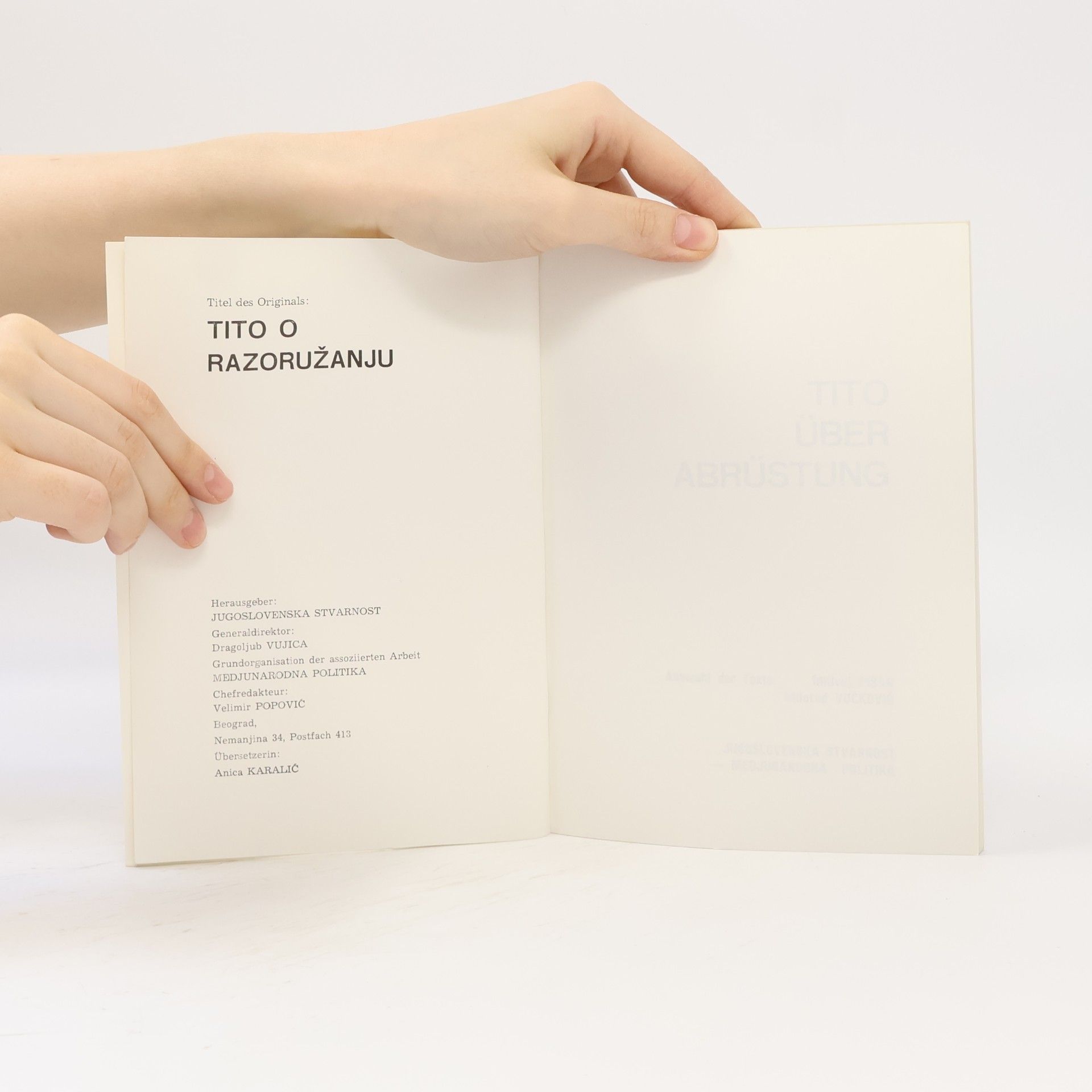 Various authors Tito uber abrustung