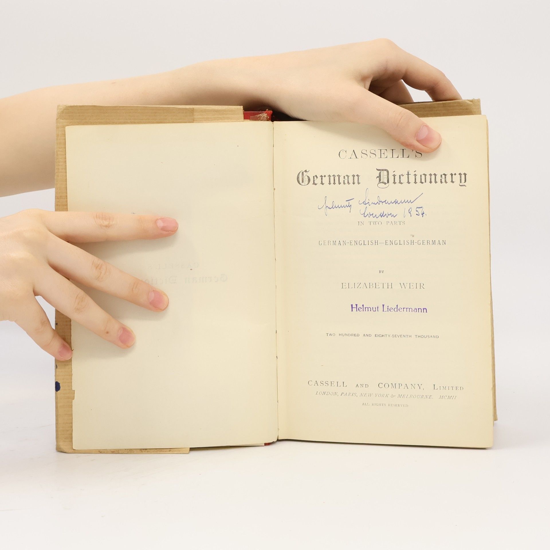 Elizabeth Weir Cassell's German Dictionary.