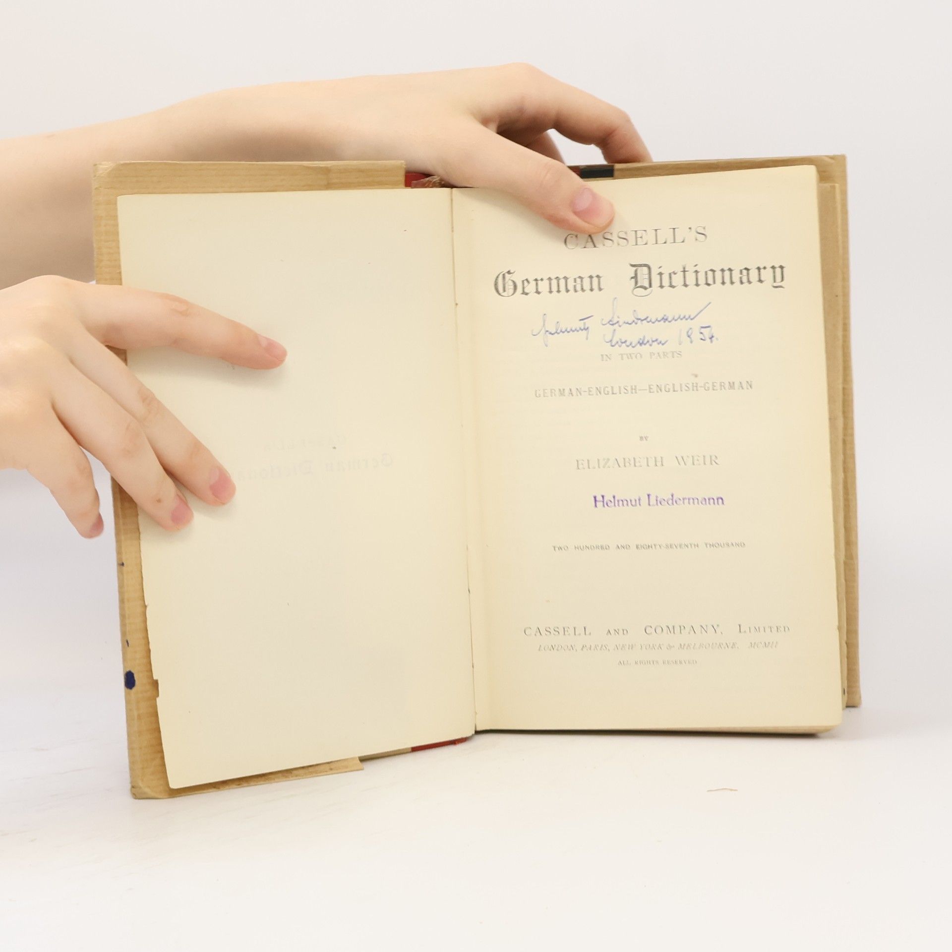 Elizabeth Weir Cassell's German Dictionary.