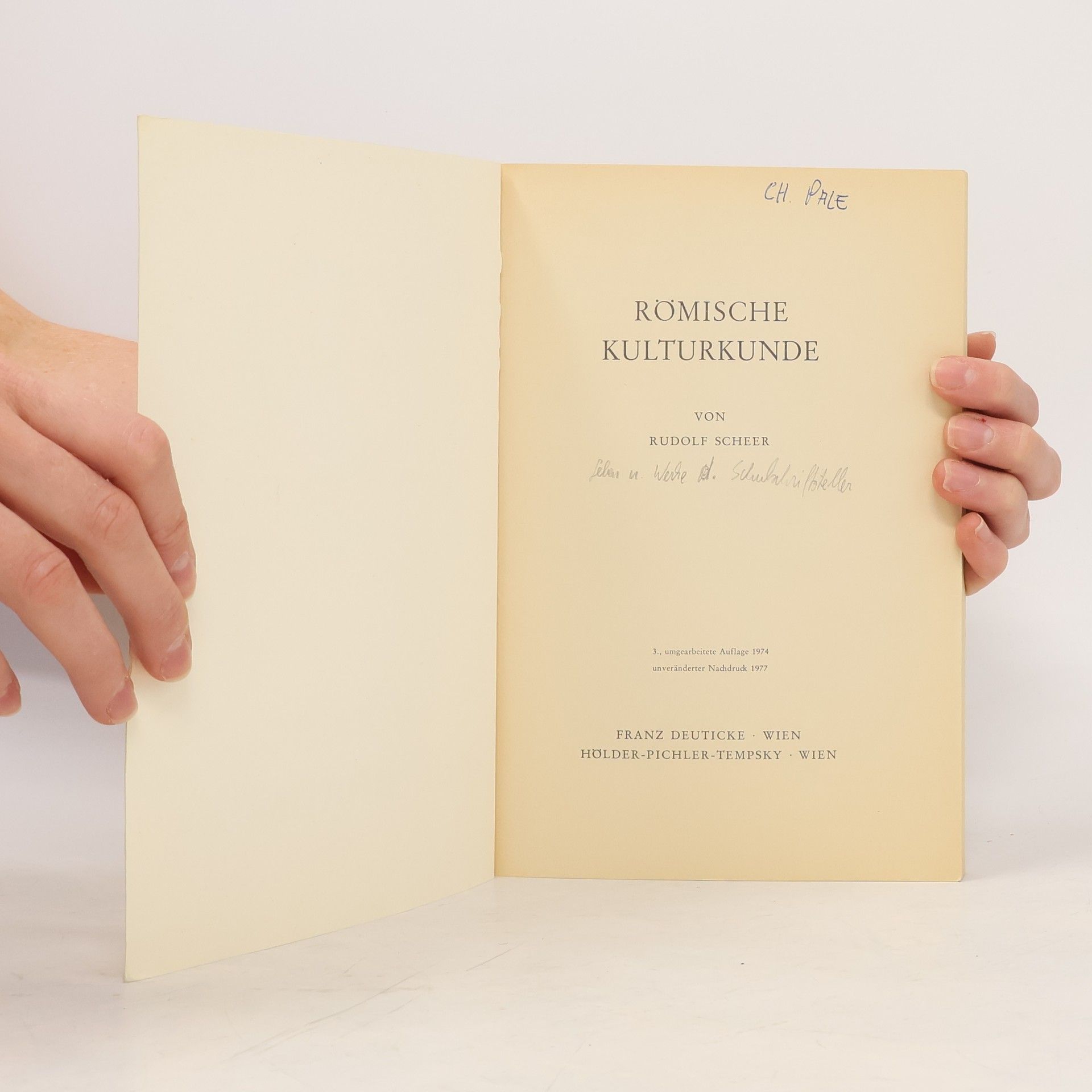 Rudolf Scheer Römische Kulturkunde