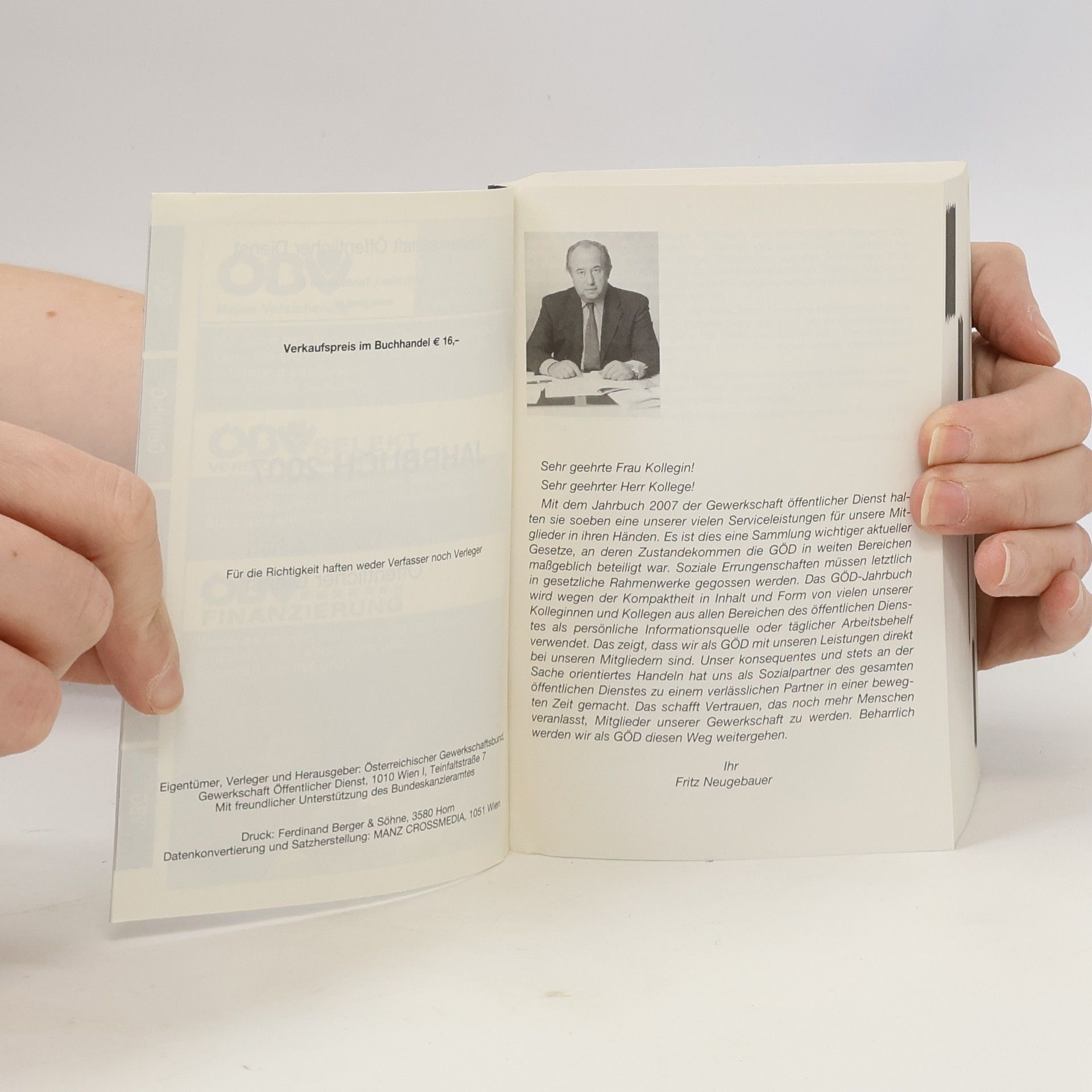Various authors Gewerkschaft Öffentlicher Dienst. Jahrbuch 2007