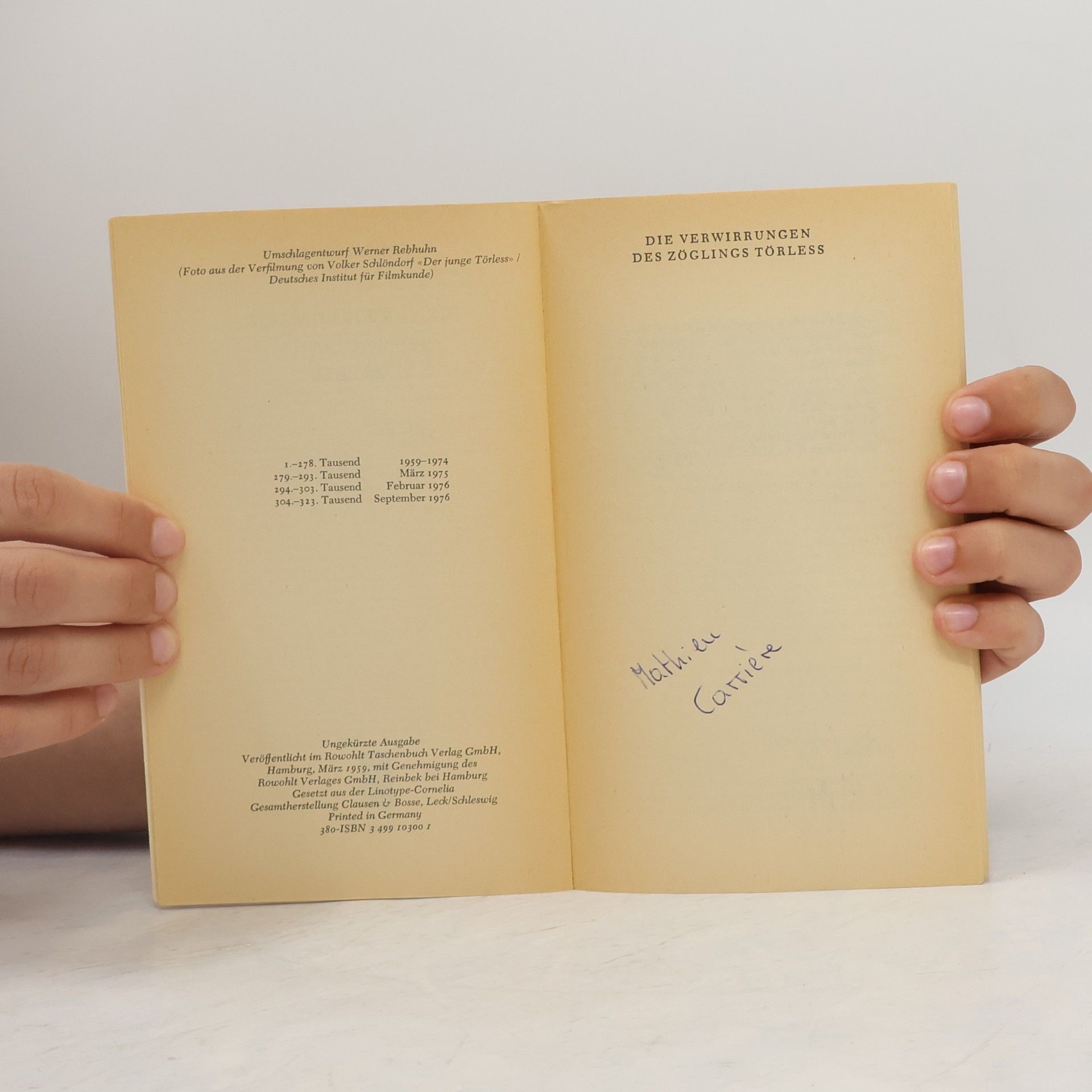 Robert Musil Die Verwirrungen des Zöglings Törless