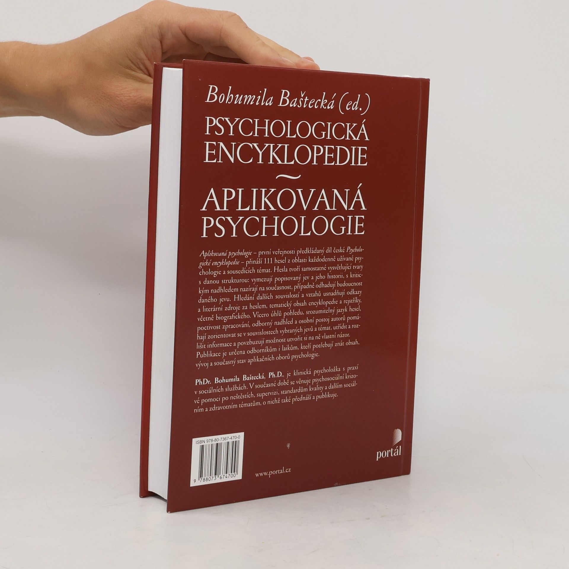 Bohumila Baštecká Psychologická encyklopedie. Aplikovaná psychologie