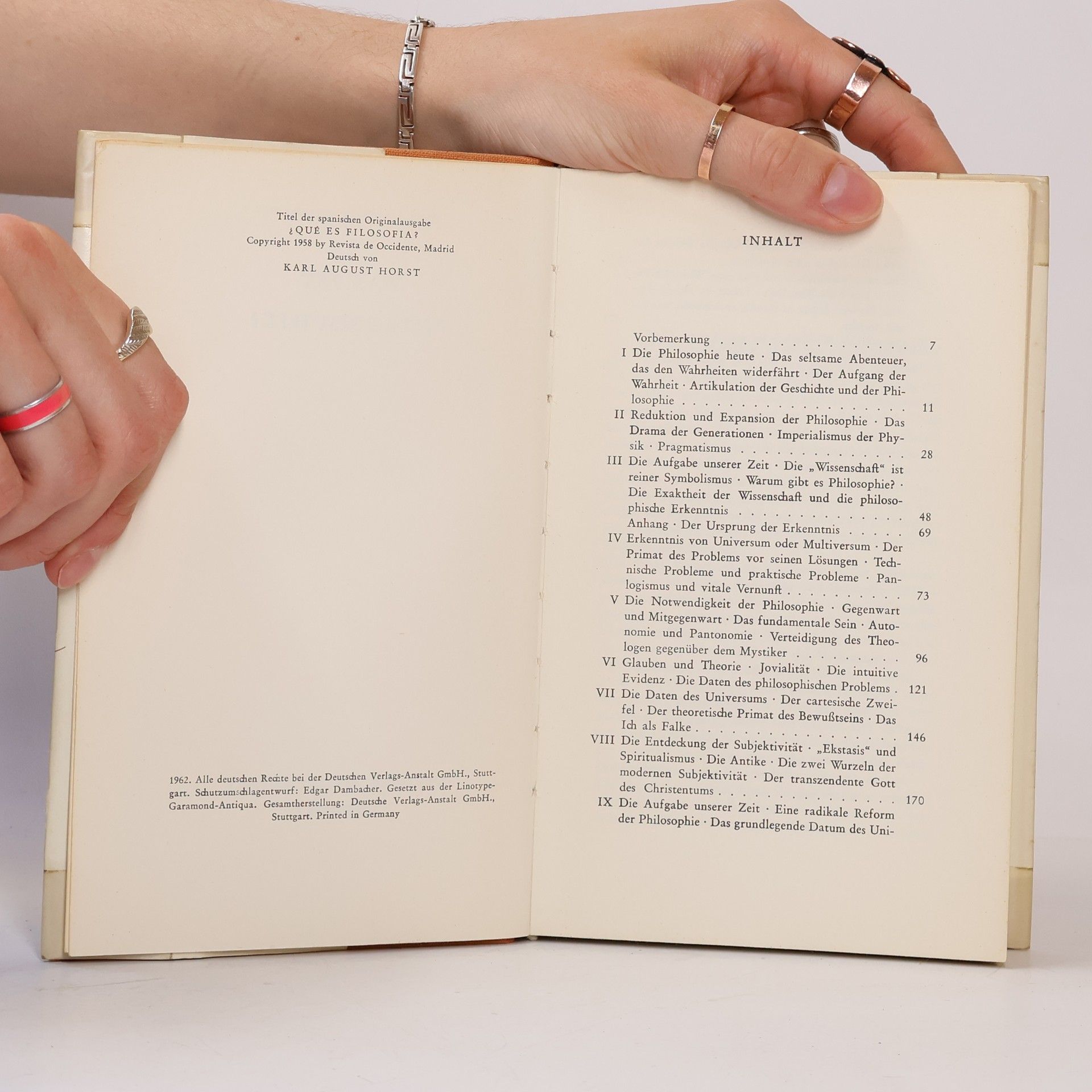 José Ortega y Gasset Was ist Philosophie?