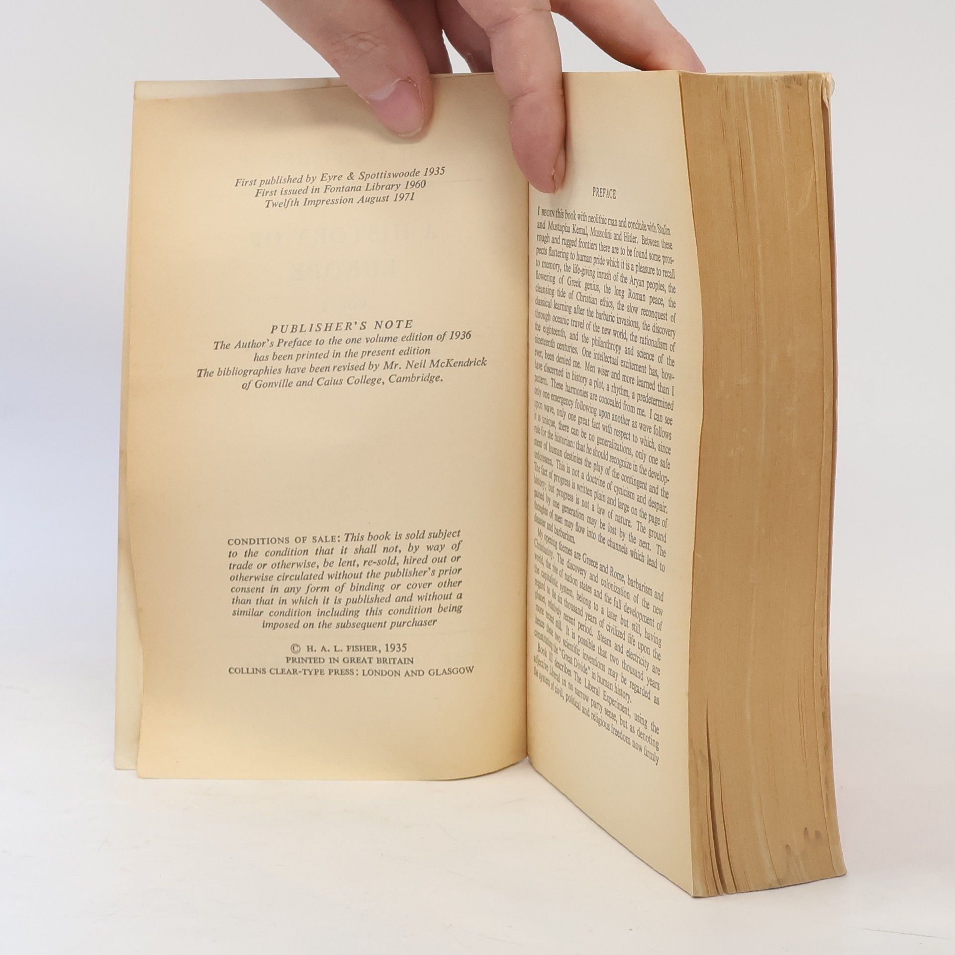H. A. L. Fisher A History of Europe