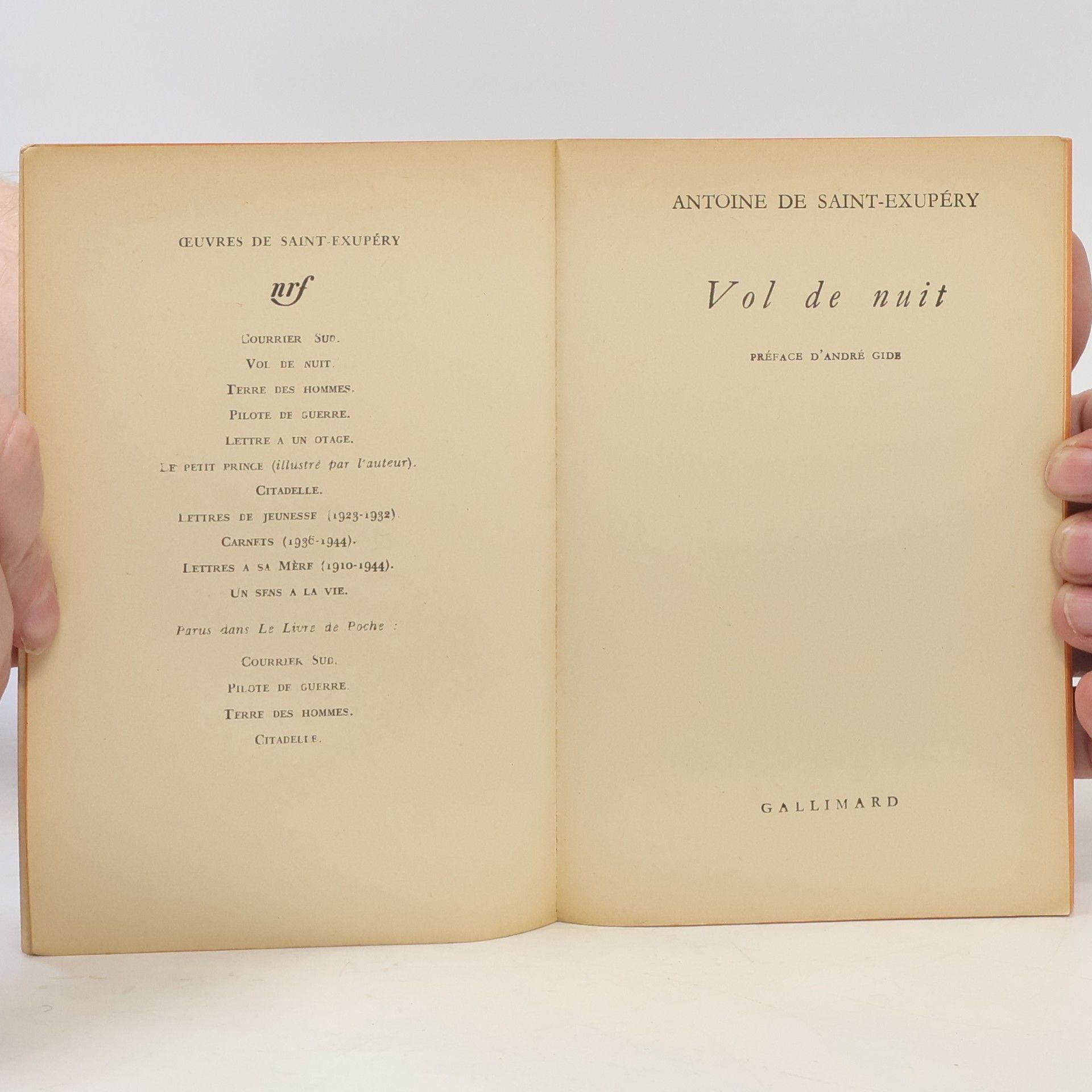 Antoine de Saint-Exupéry Vol de nuit