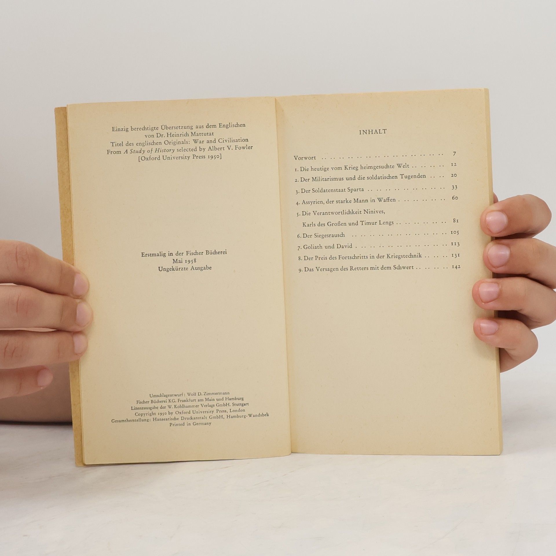 Arnold Toynbee Krieg und Kultur