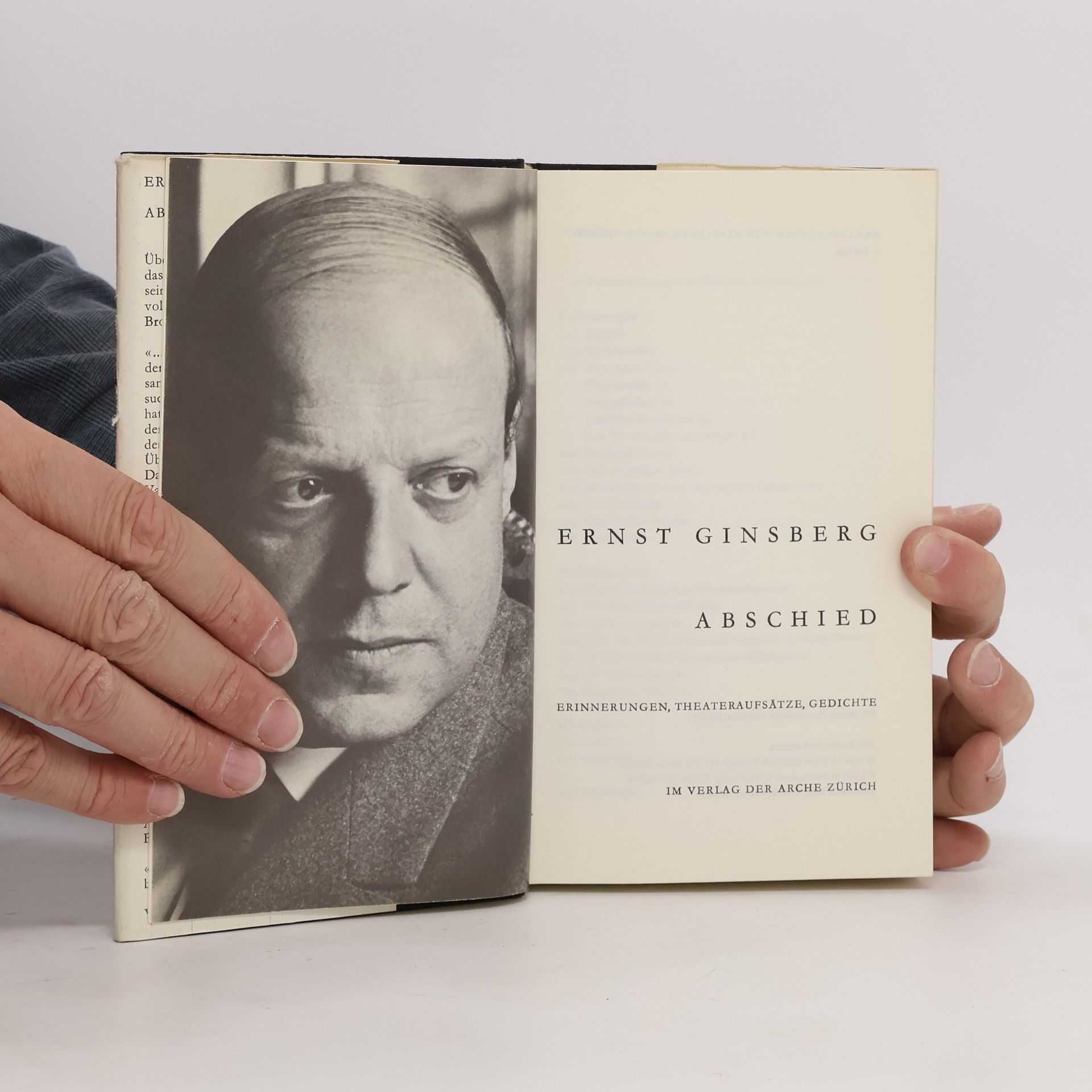 Ernst Ginsberg Erinnerungen Theateraufsätze Gedichte