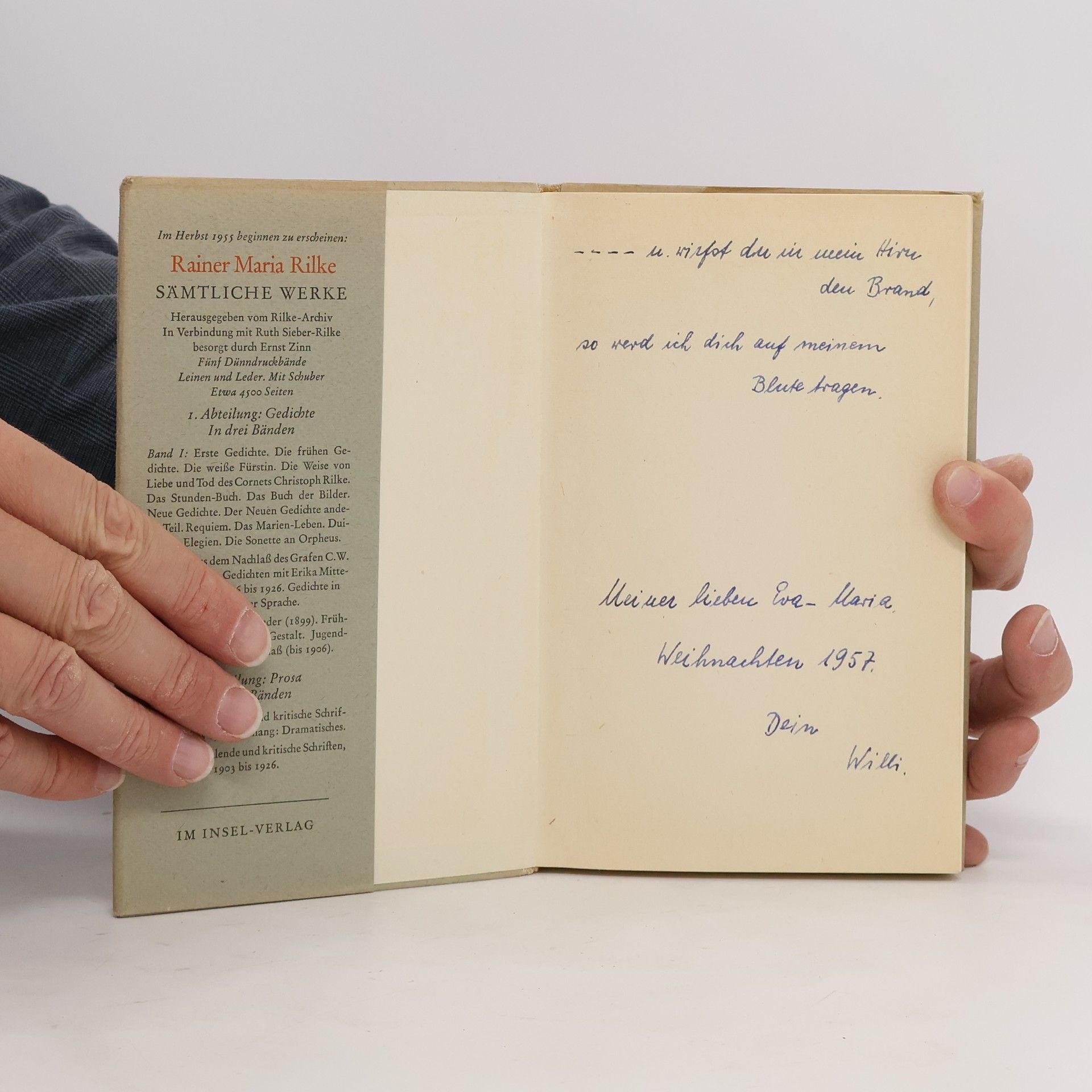 Rainer Maria Rilke Das Stunden Buch enthaltend die drei Bücher. Vom mændischen Leben. Von der Pilgerschaft. Von der Armuth und vom Tode