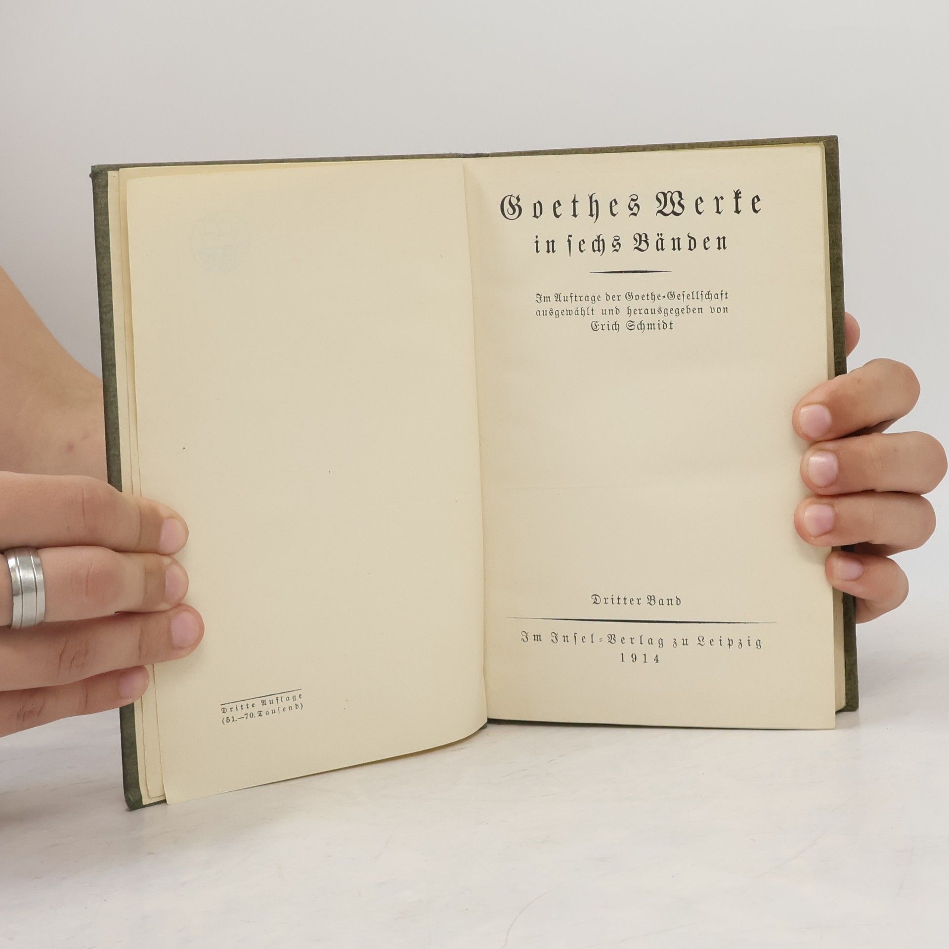 Johann Wolfgang von Goethe Goethes Werke in sechs Bänden 3