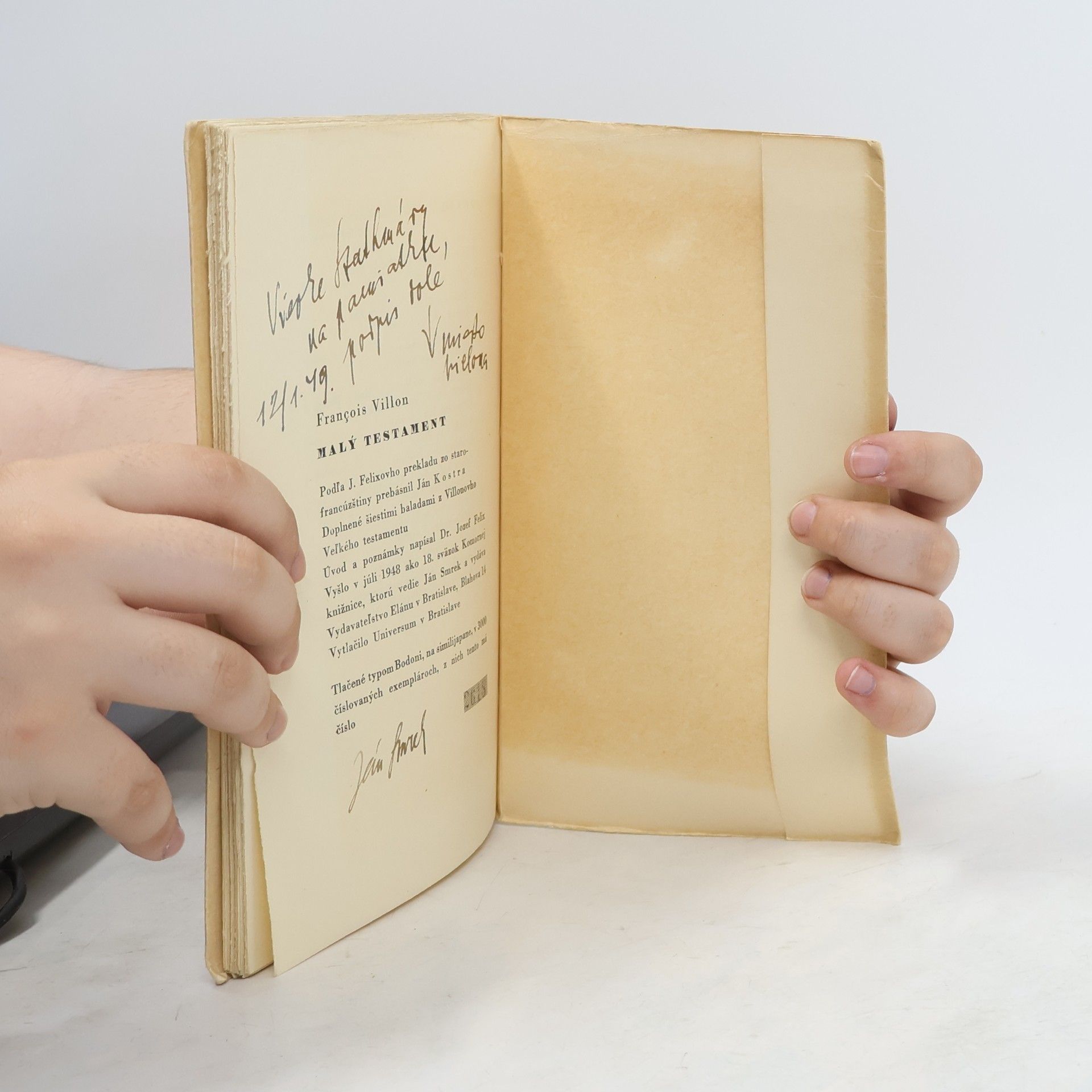 François Villon Malý Testament (číslovaný výtisk)