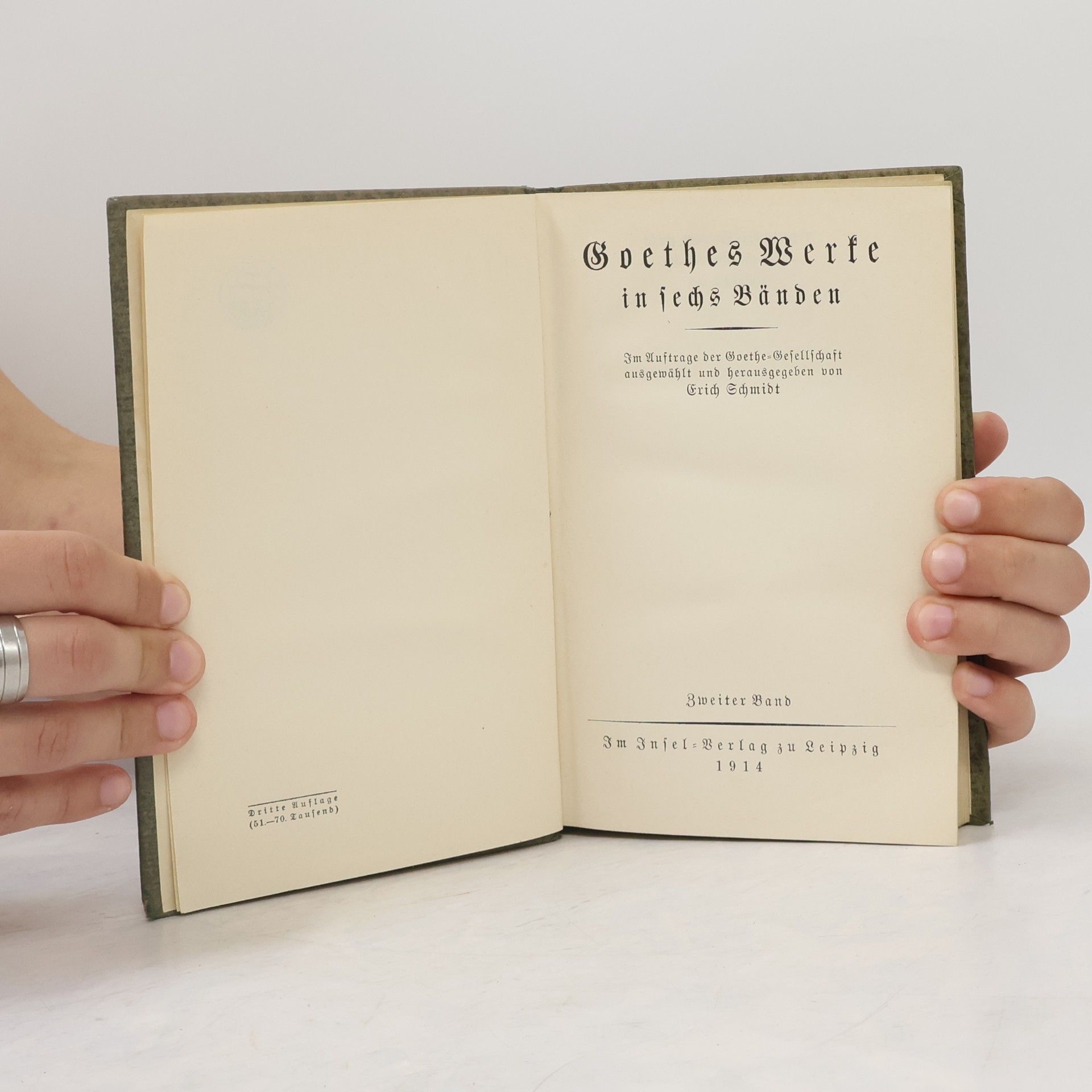 Johann Wolfgang von Goethe Goethes Werke in sechs Bänden. Zweiter Band