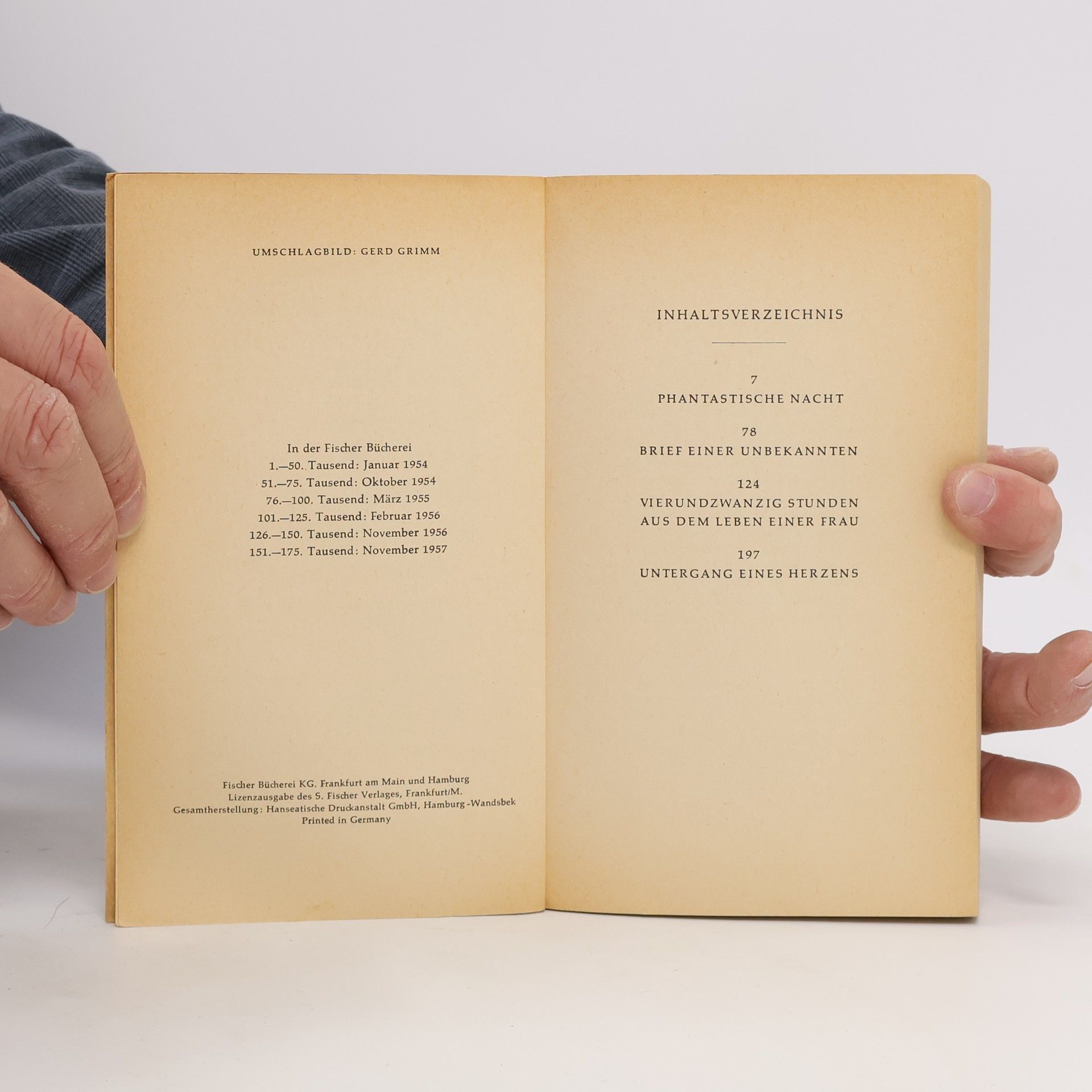 Stefan Zweig Phantastische Nacht