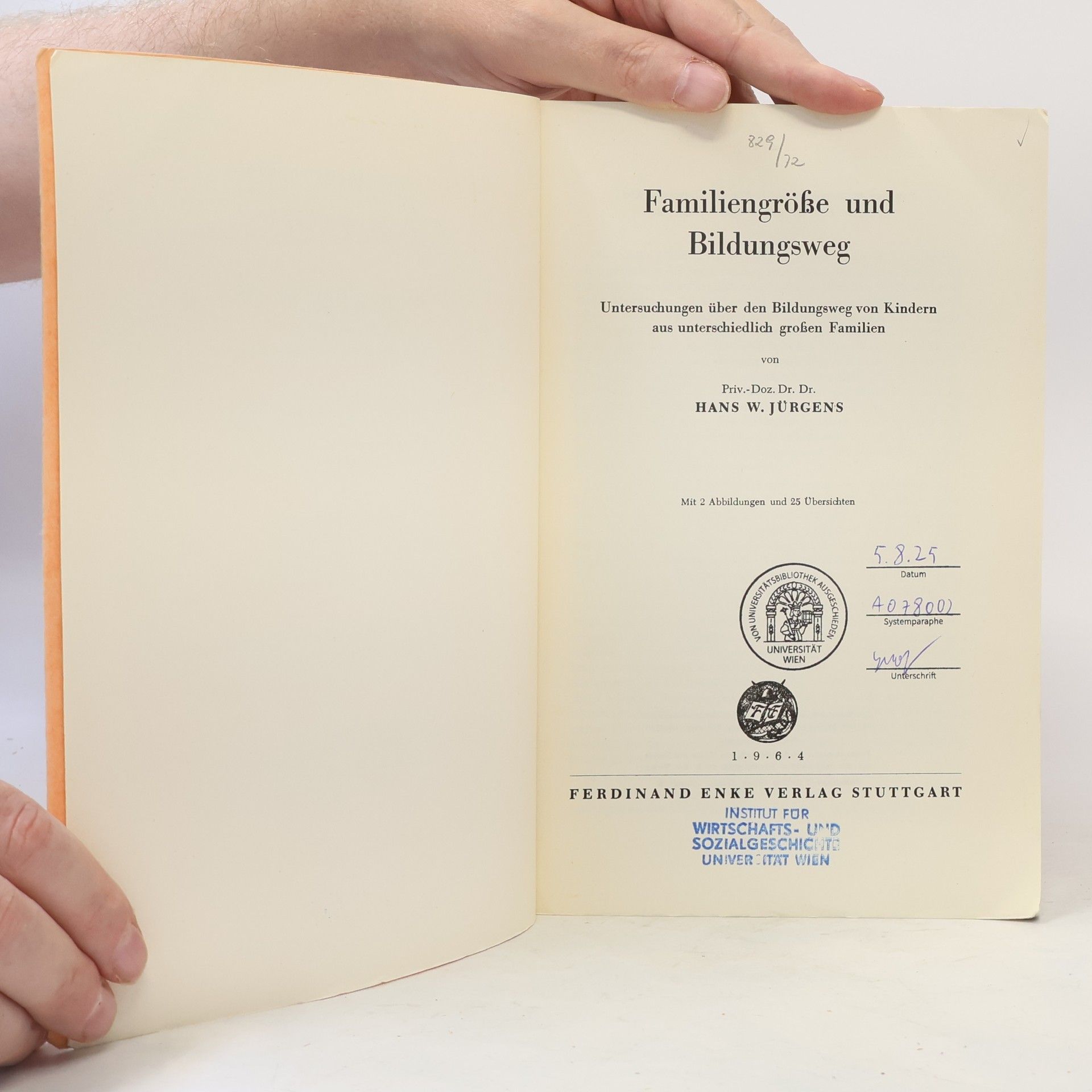 Hans W. Jurgens Familiengröße und Bildungsweg