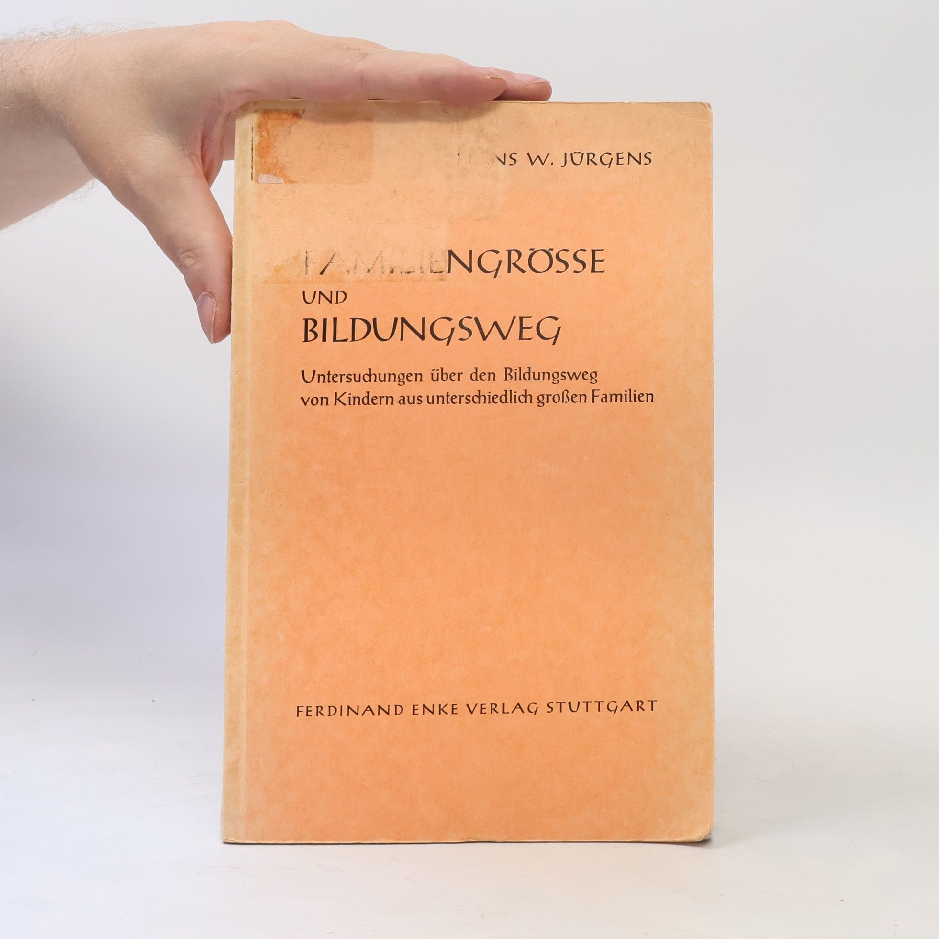 Hans W. Jurgens Familiengröße und Bildungsweg