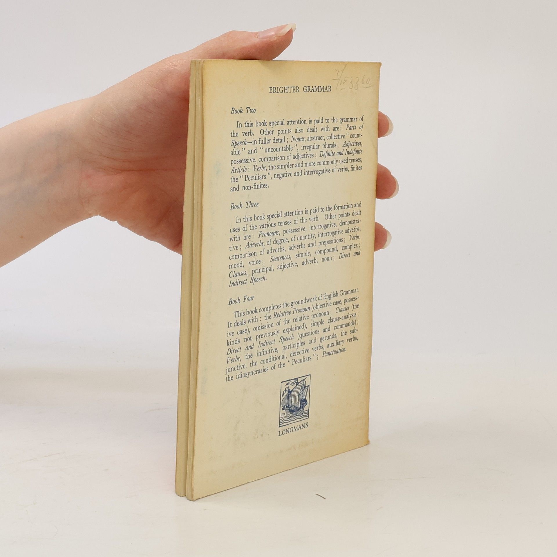 Charles Ewart Eckersley Brighter Grammar: An English Grammar with Exercises, Book One